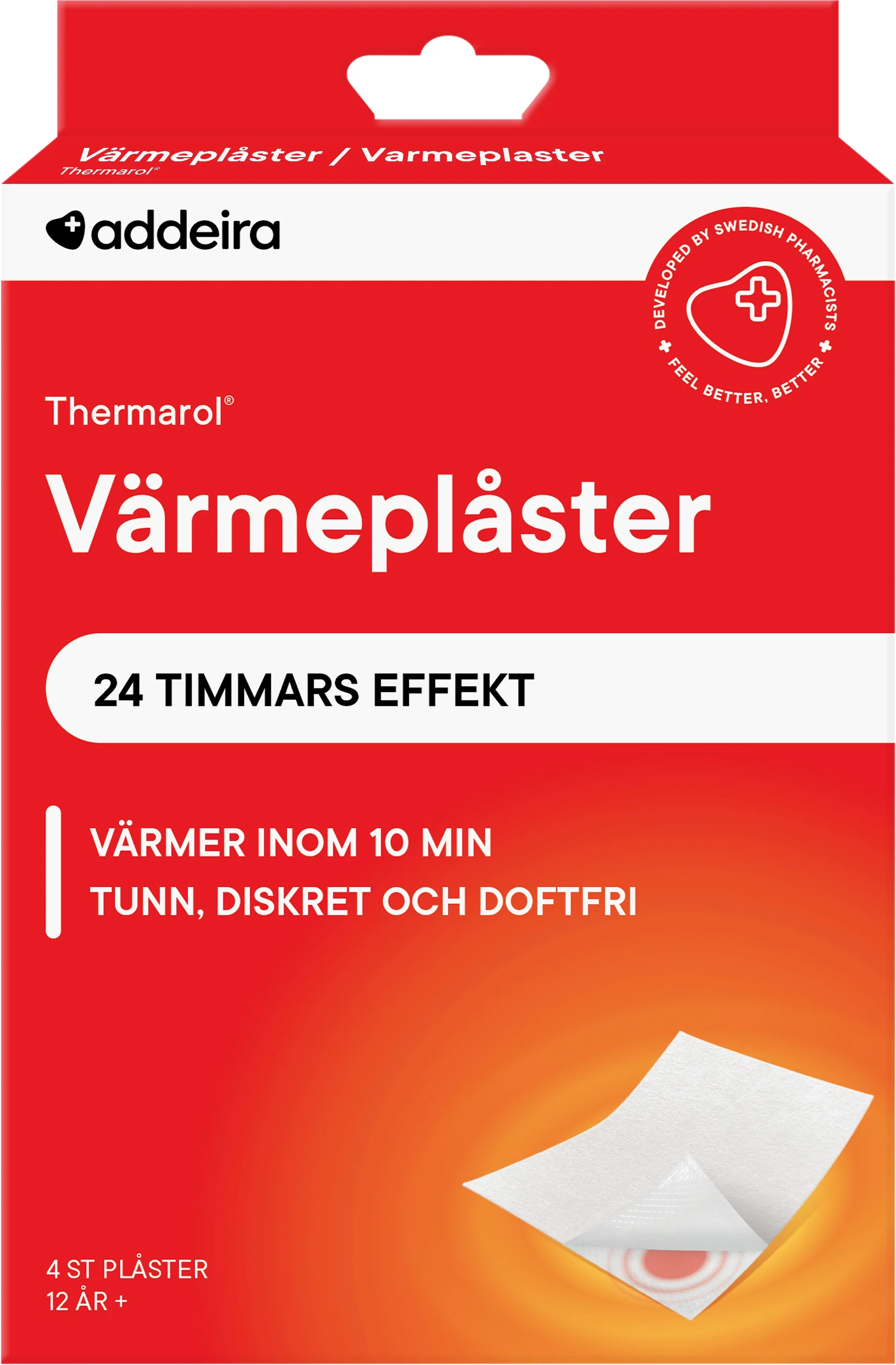 Addeira Thermarol Värmeplåster 4-pack - Muskelvärk & träningsvärk