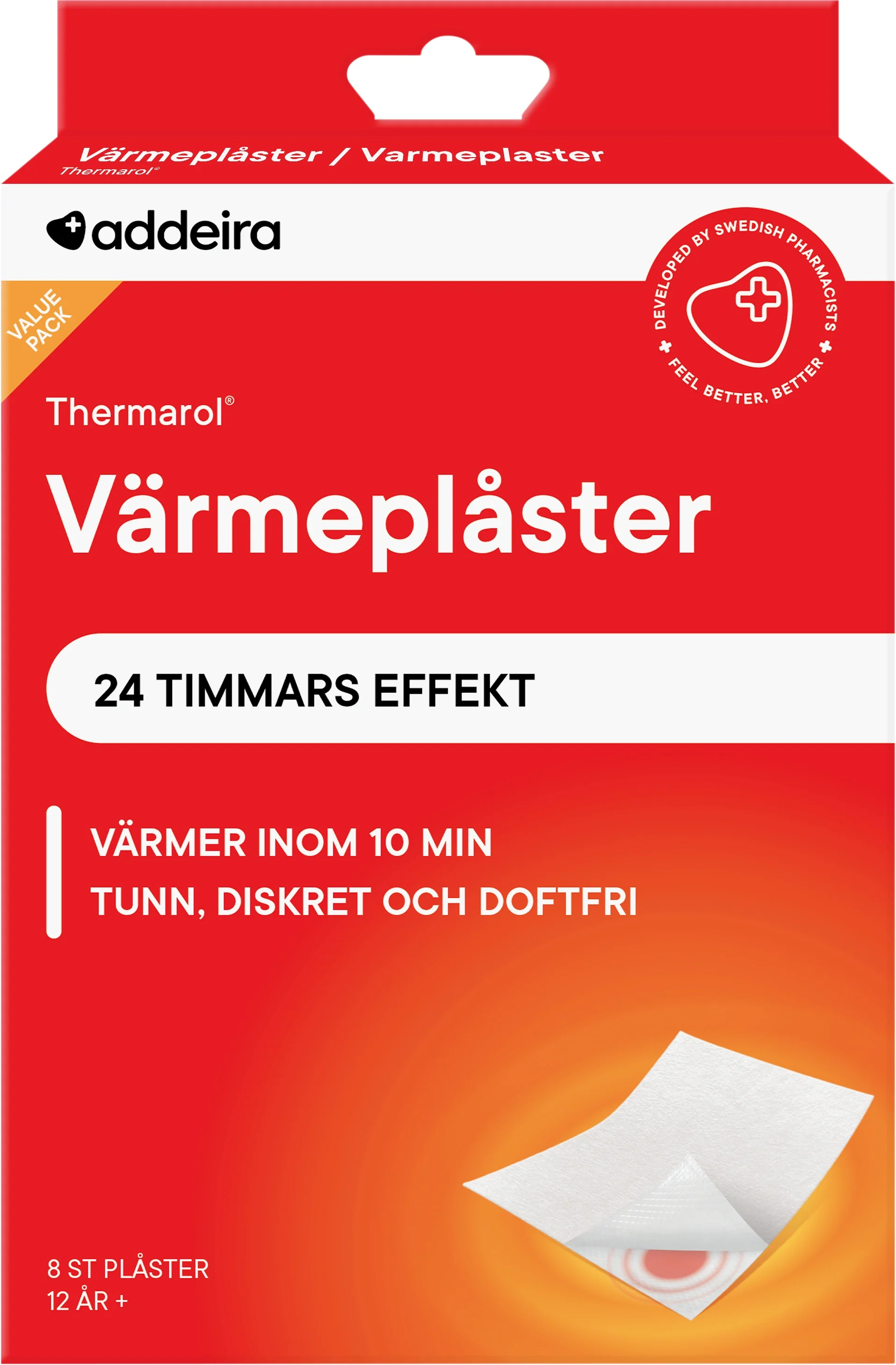 Addeira Thermarol Värmeplåster 8-pack - Muskelvärk & träningsvärk