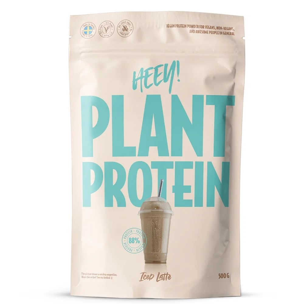 Heey! Veganskt Protein Iced Latte 500 g - Veganskt proteinpulver