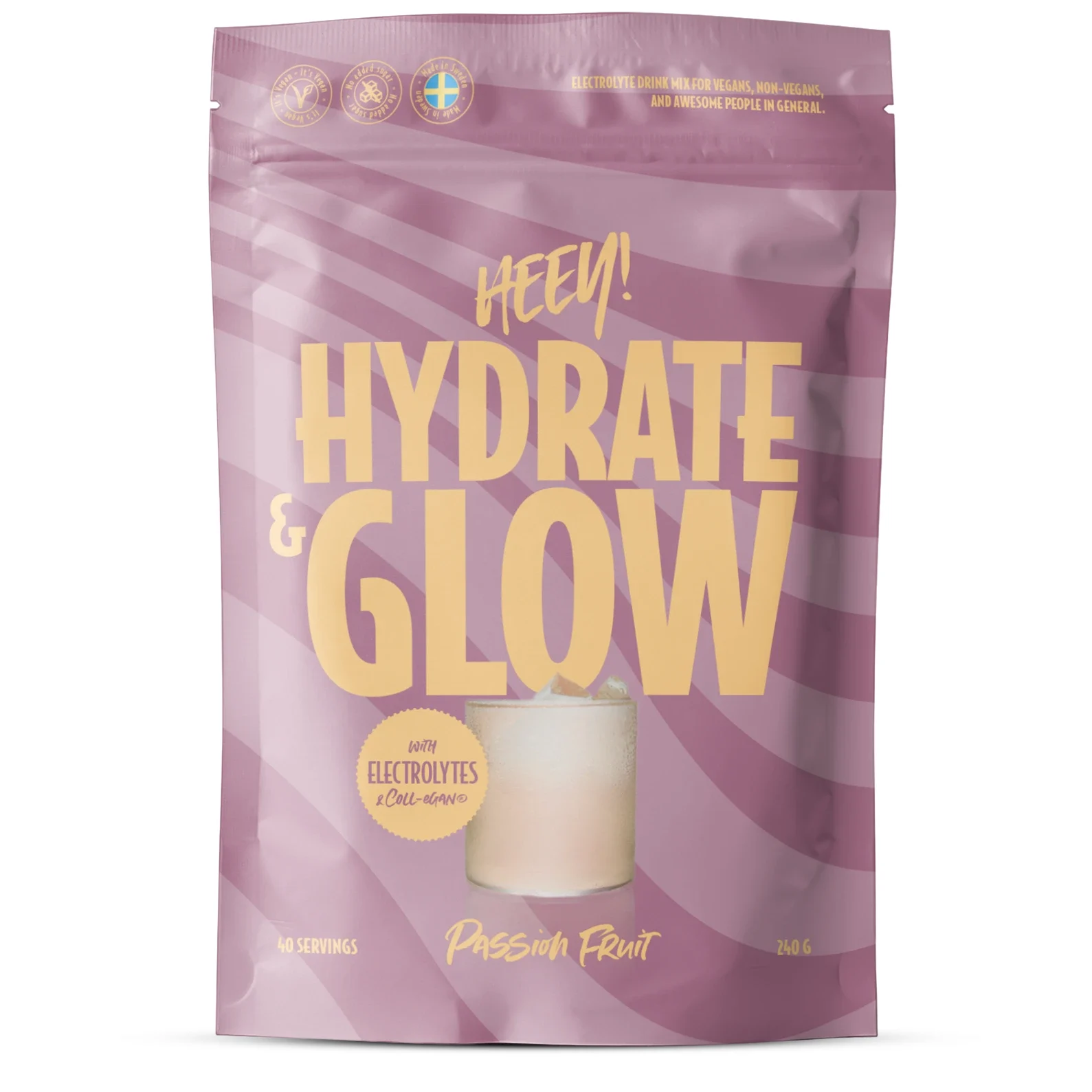 Heey! Elektrolyter + Coll-egan Passionsfrukt 240 g