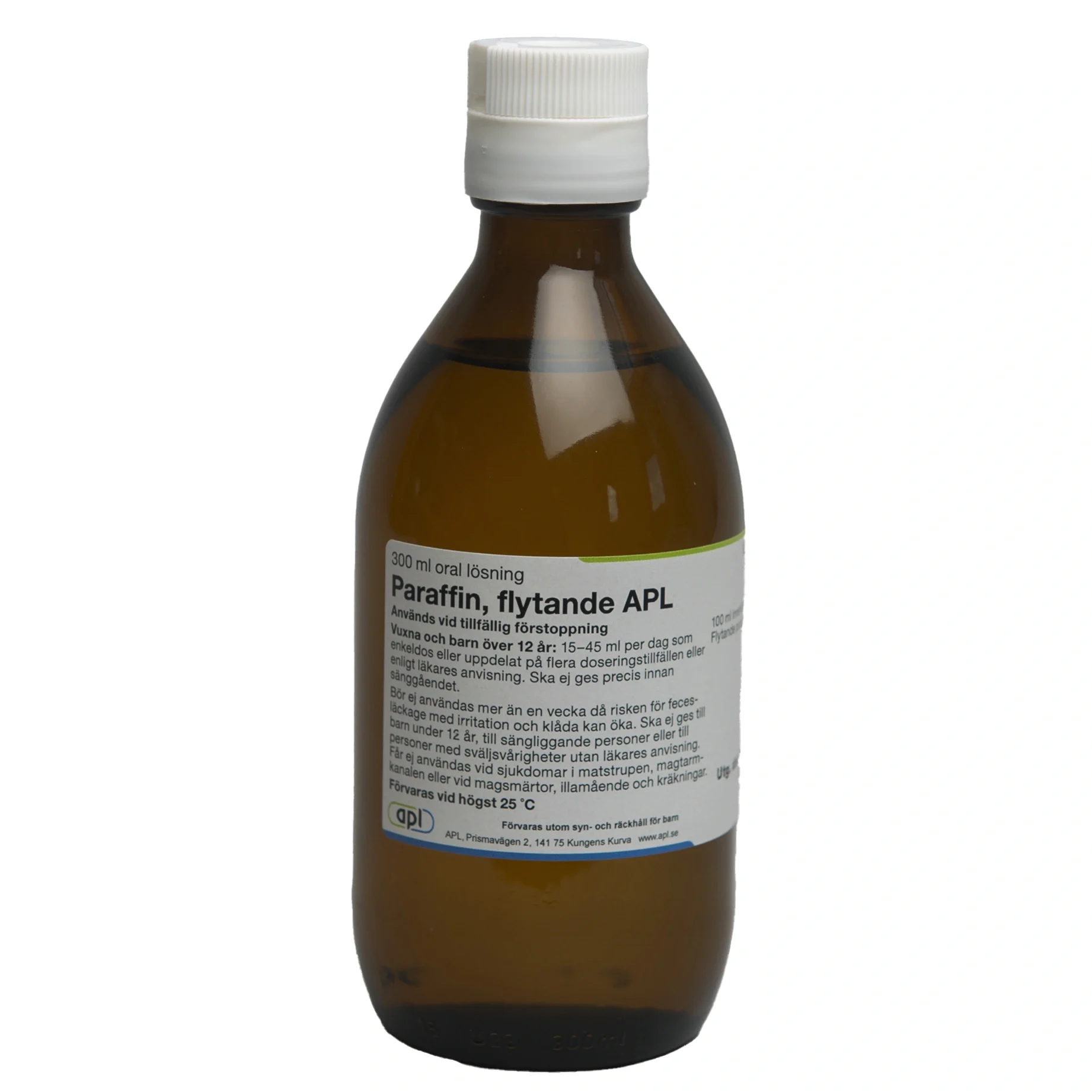 Paraffin flytande APL oral lösning 300 ml - Förstoppning & hård mage