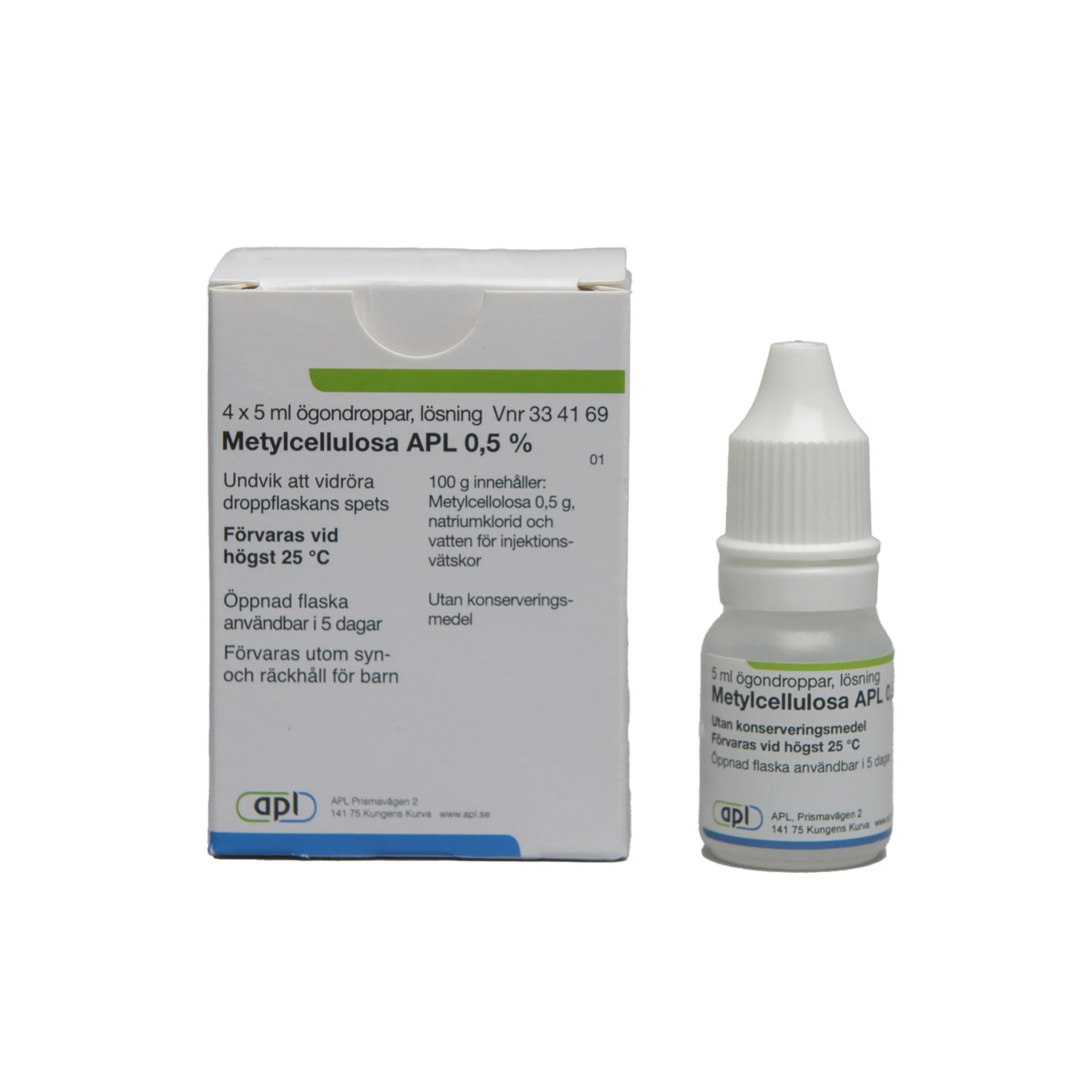 Metylcellulosa APL ögondroppar 0,5% 4x5 ml - Ögondroppar för torra ögon