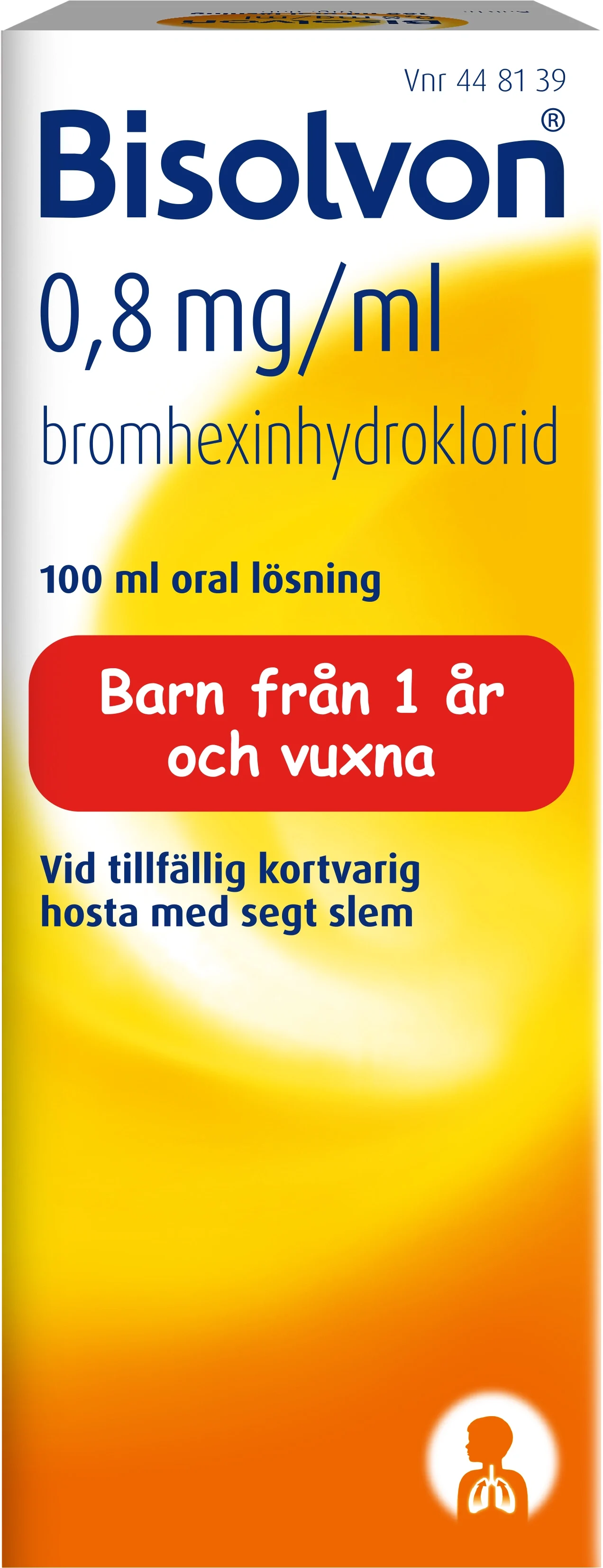 Bisolvon Oral lösning 0,8mg/ml Flaska 100 ml - Slemhosta