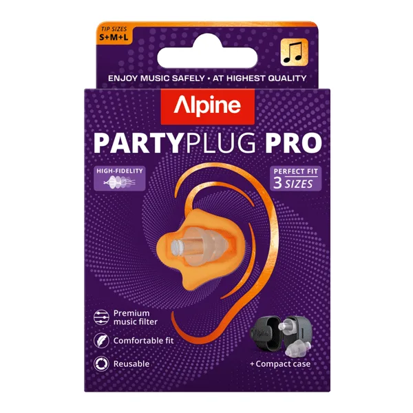 Alpine PartyPlug Pro Transparent 3 par - Öronproppar för simning & musik