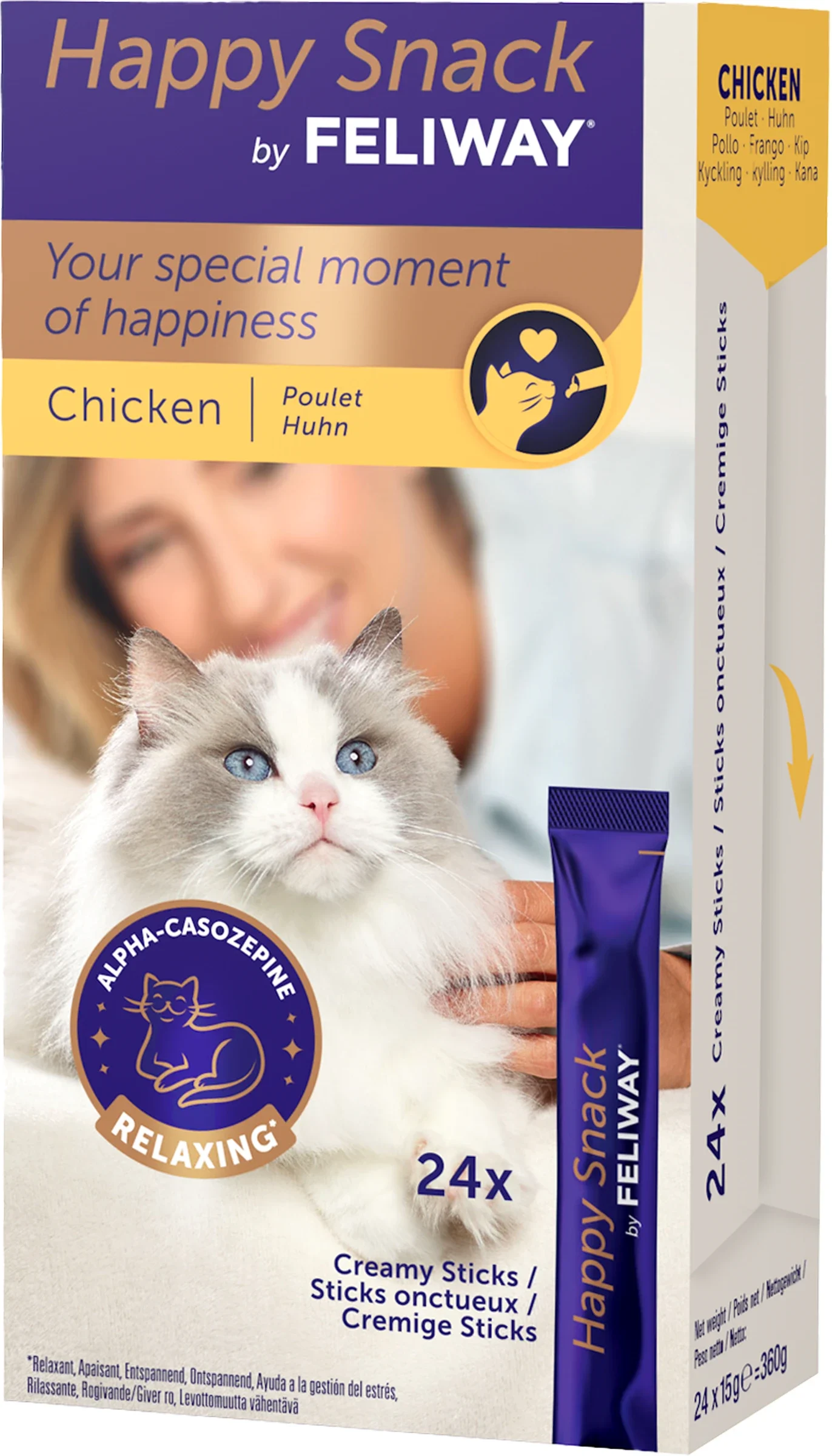 Feliway Happy Snack Kyckling 24 st - Rädsla & oro hos katt