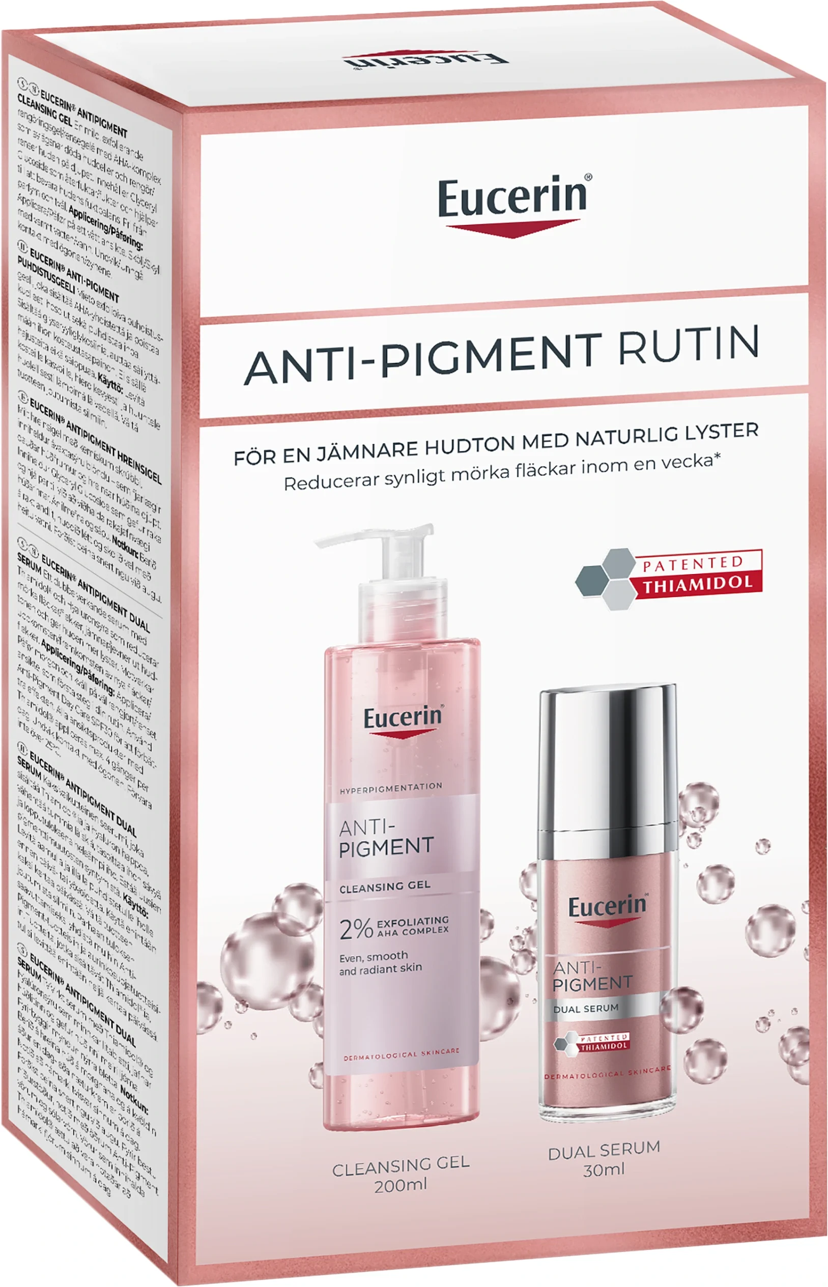 Eucerin Anti-Pigment Cleansing Gel + Dual Serum Gift Set 200 + 30 ml - Presentbox hudvård