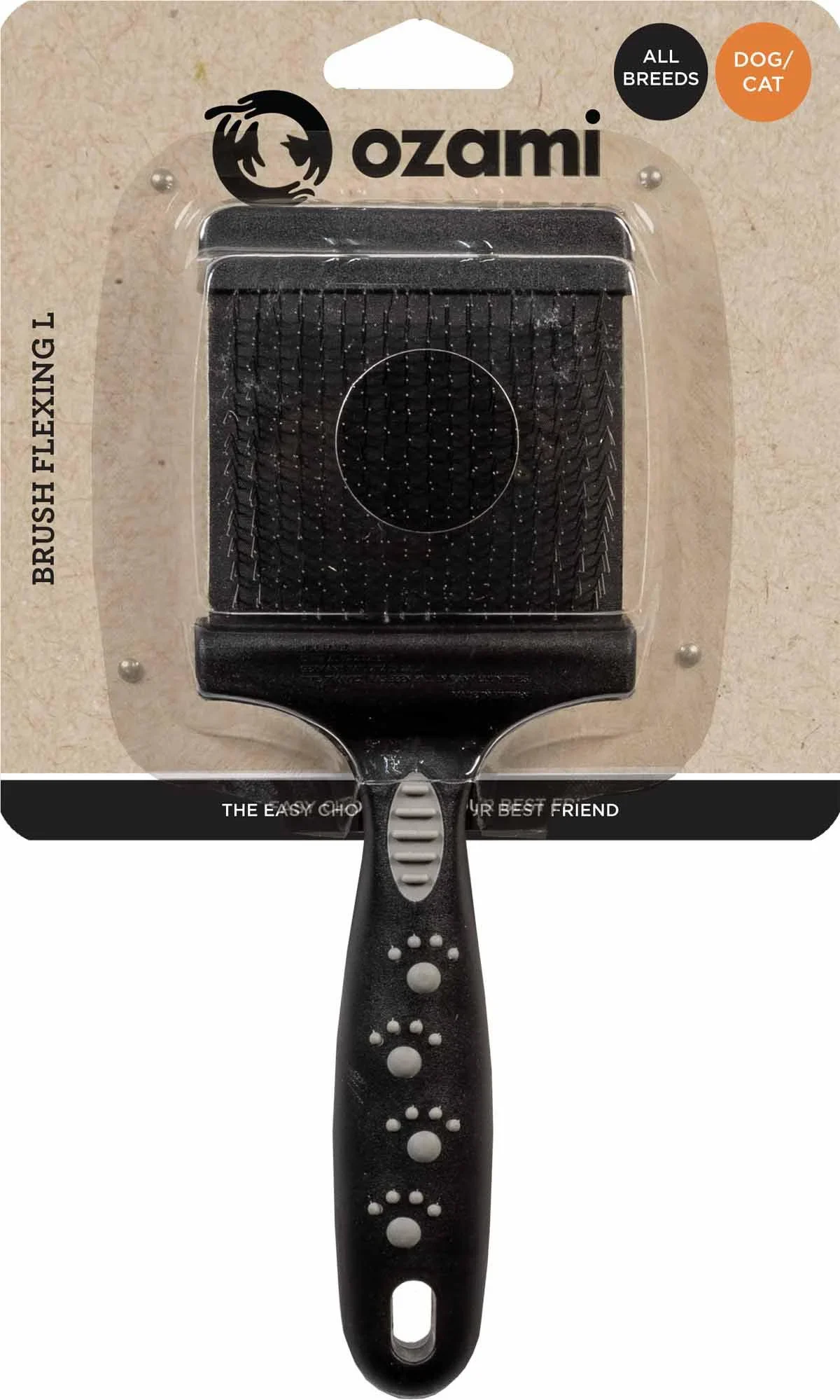 Ozami Brush Flexing Large 20,5x5,7x4,5cm - Hundborste, kam & karda