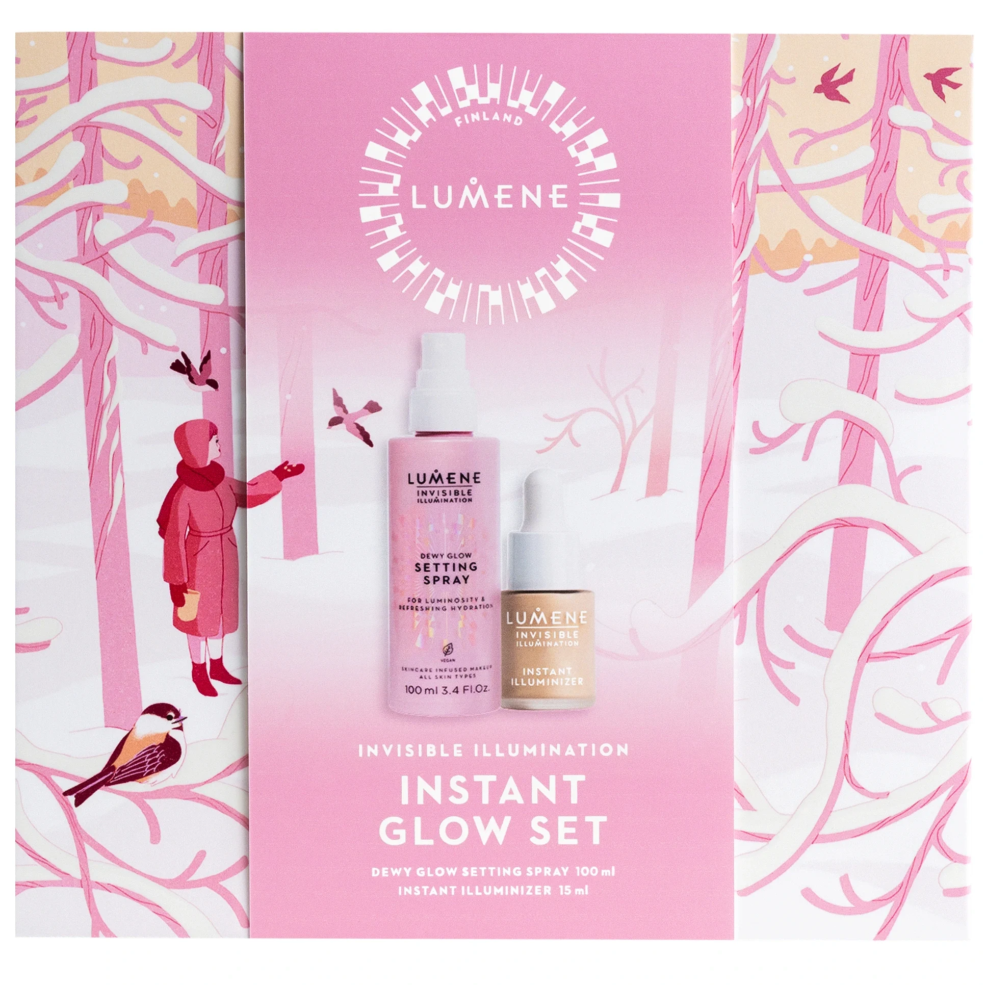 Lumene Invisible Illumination Instant Glow Set 2025 - Presentbox skönhet