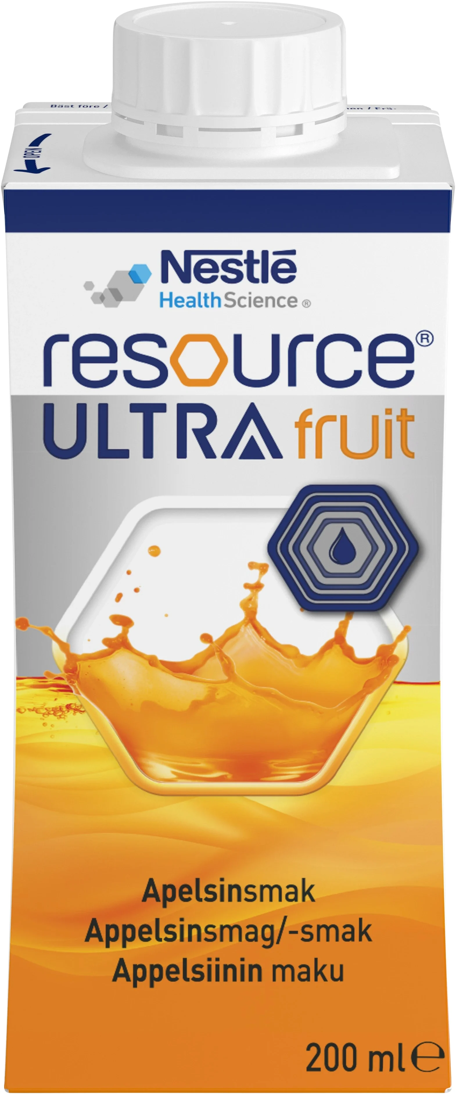 Resource Ultra Fruit Apelsin 4x200 ml - Näringsdrycker