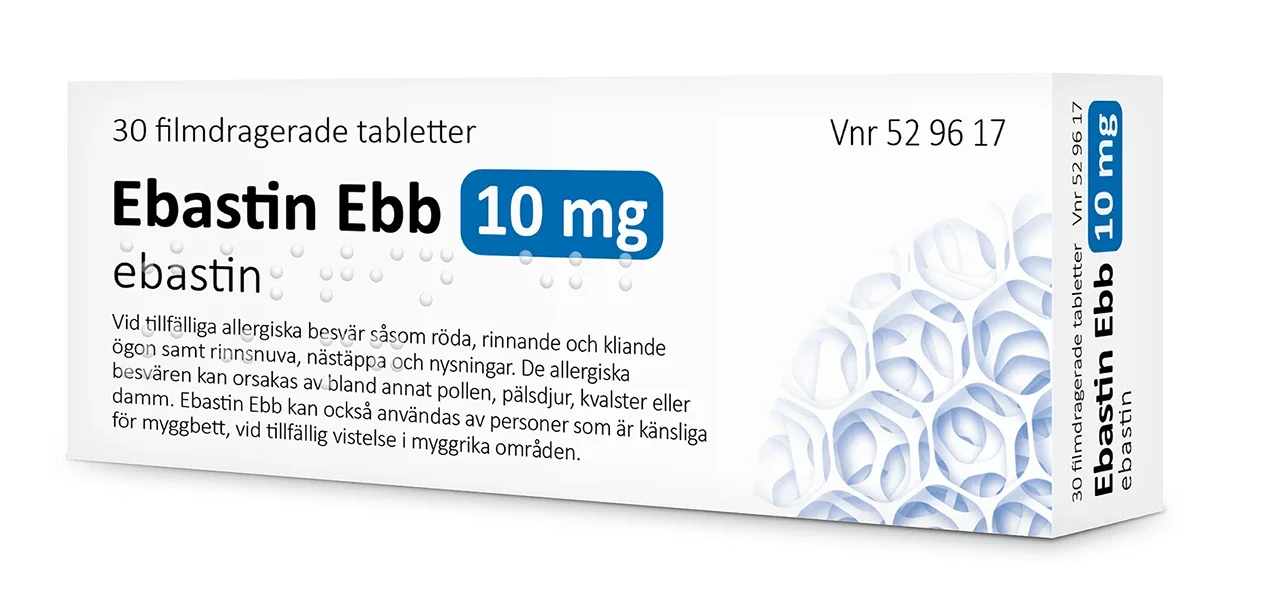 Ebastin Ebb Filmdragerad tablett 10 mg Blister 30 st - Allergitabletter mot pollenallergi
