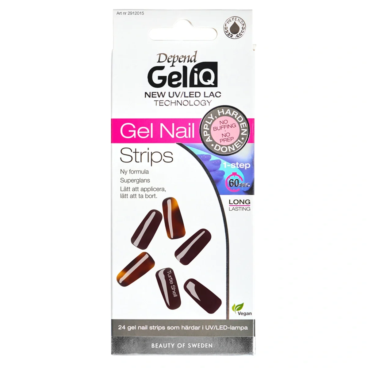 Depend Gel iQ Gel Nail Strips 24 st Turtle Shell - Gellack