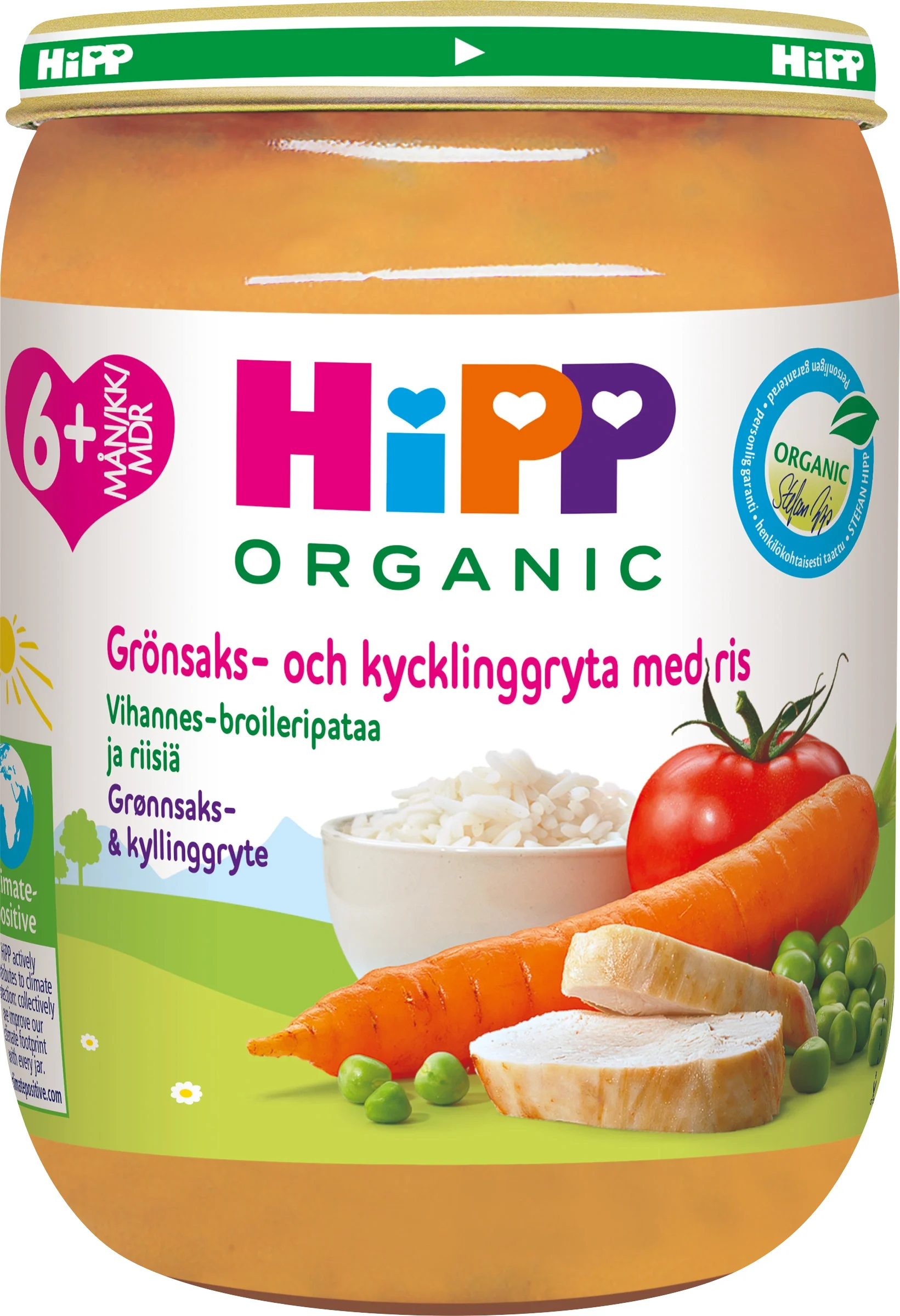 HiPP Grönsaks- och kycklinggryta med ris 6 mån 190 g - Barnmat