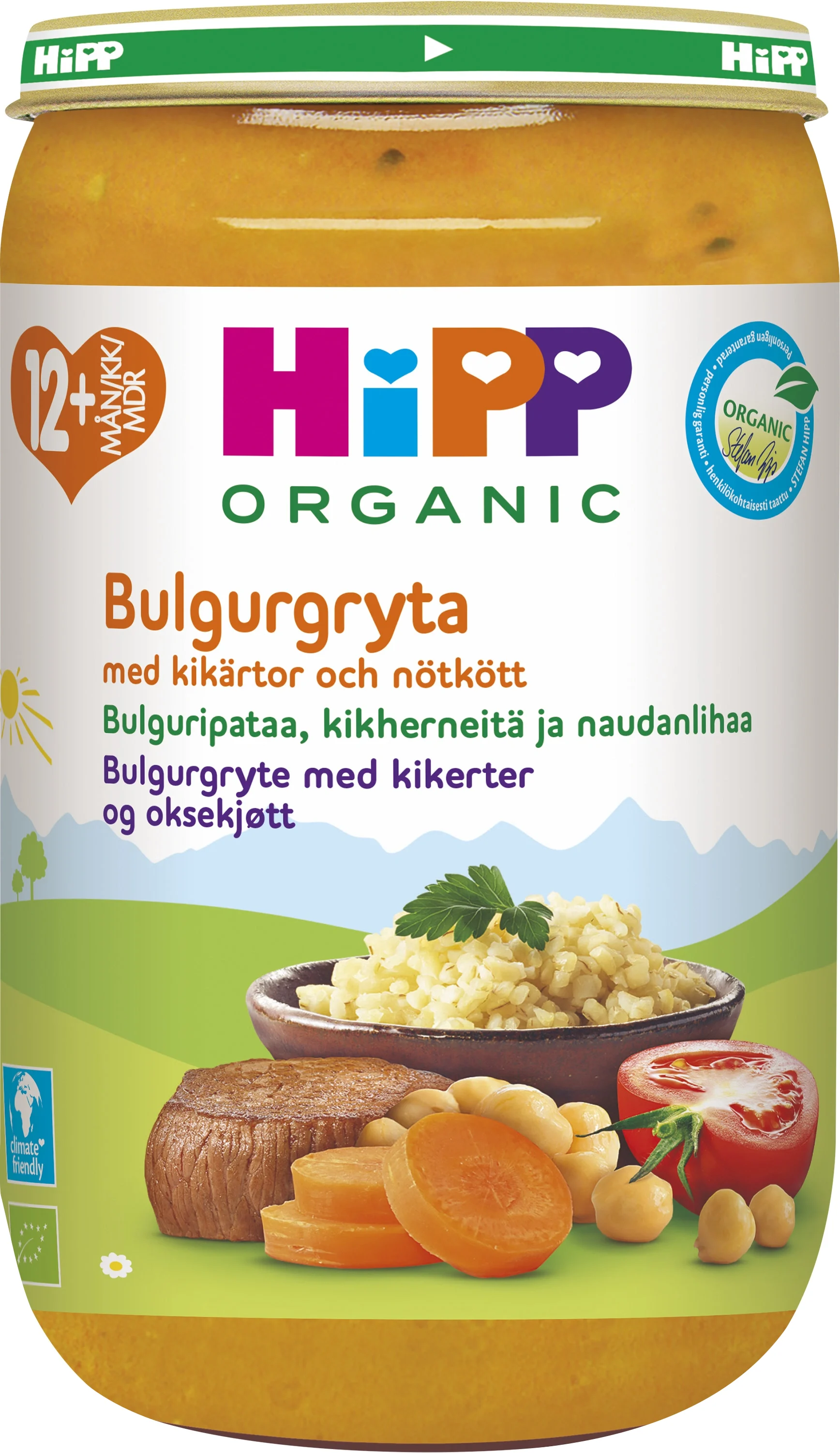HiPP Bulgurgryta kikärtor och kött 12 mån 250g - Barnmat