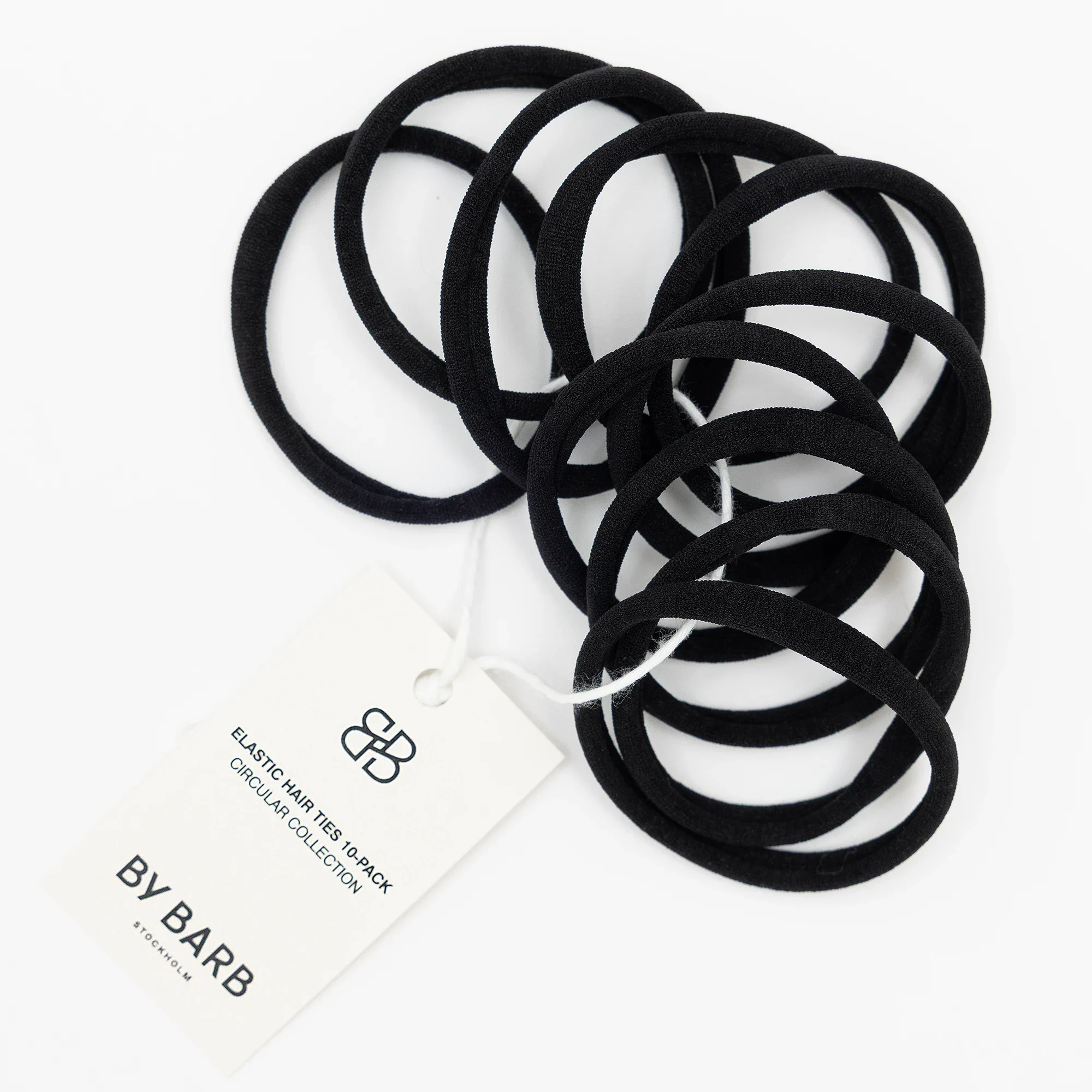 ByBarb Circular Collection Hårsnodd Black 10-pack - Hårsnoddar & tofsar