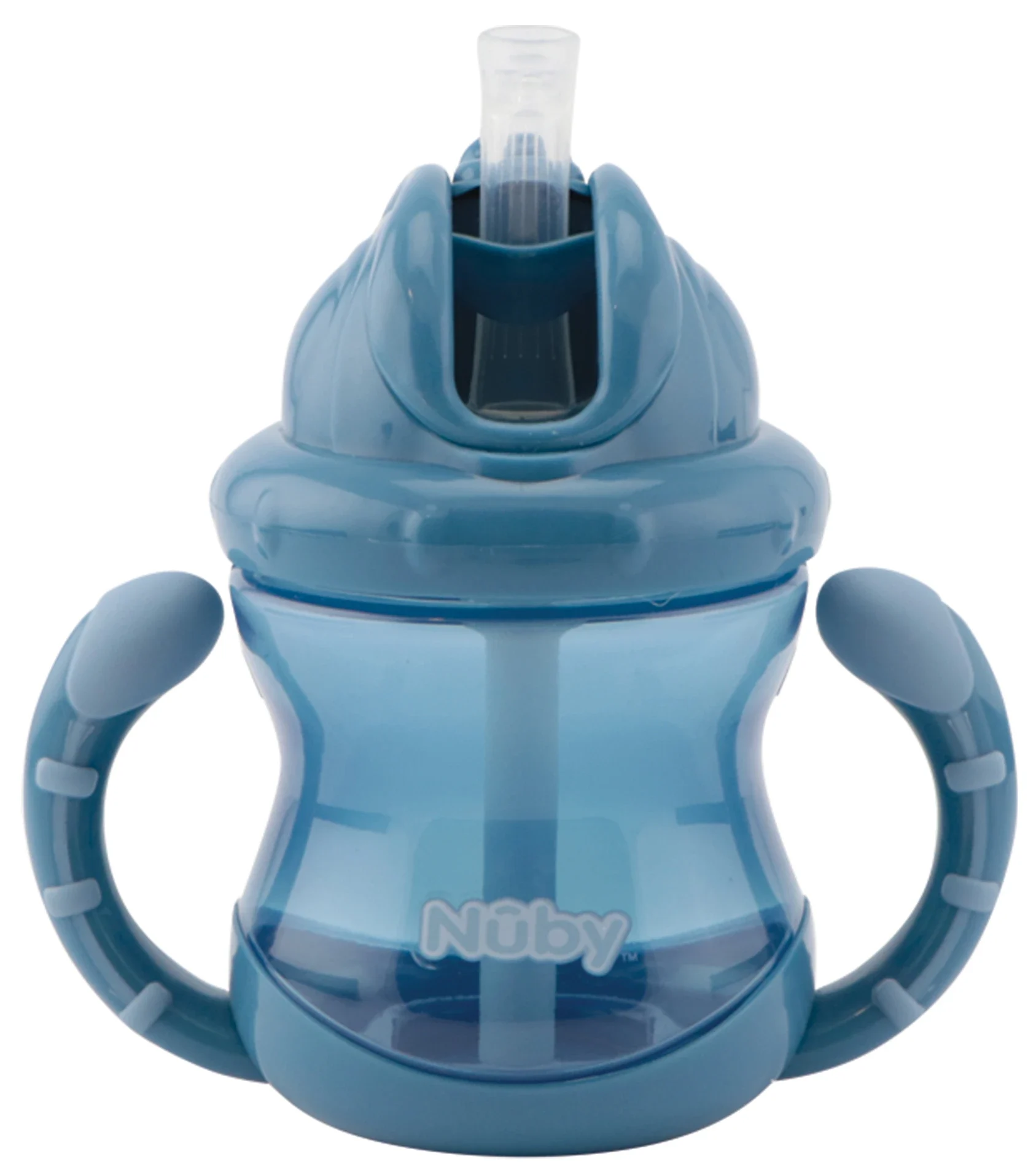 Nuby Flip It Cup Twin Handle 240 ml Blå - Pipmuggar & dricksflaskor