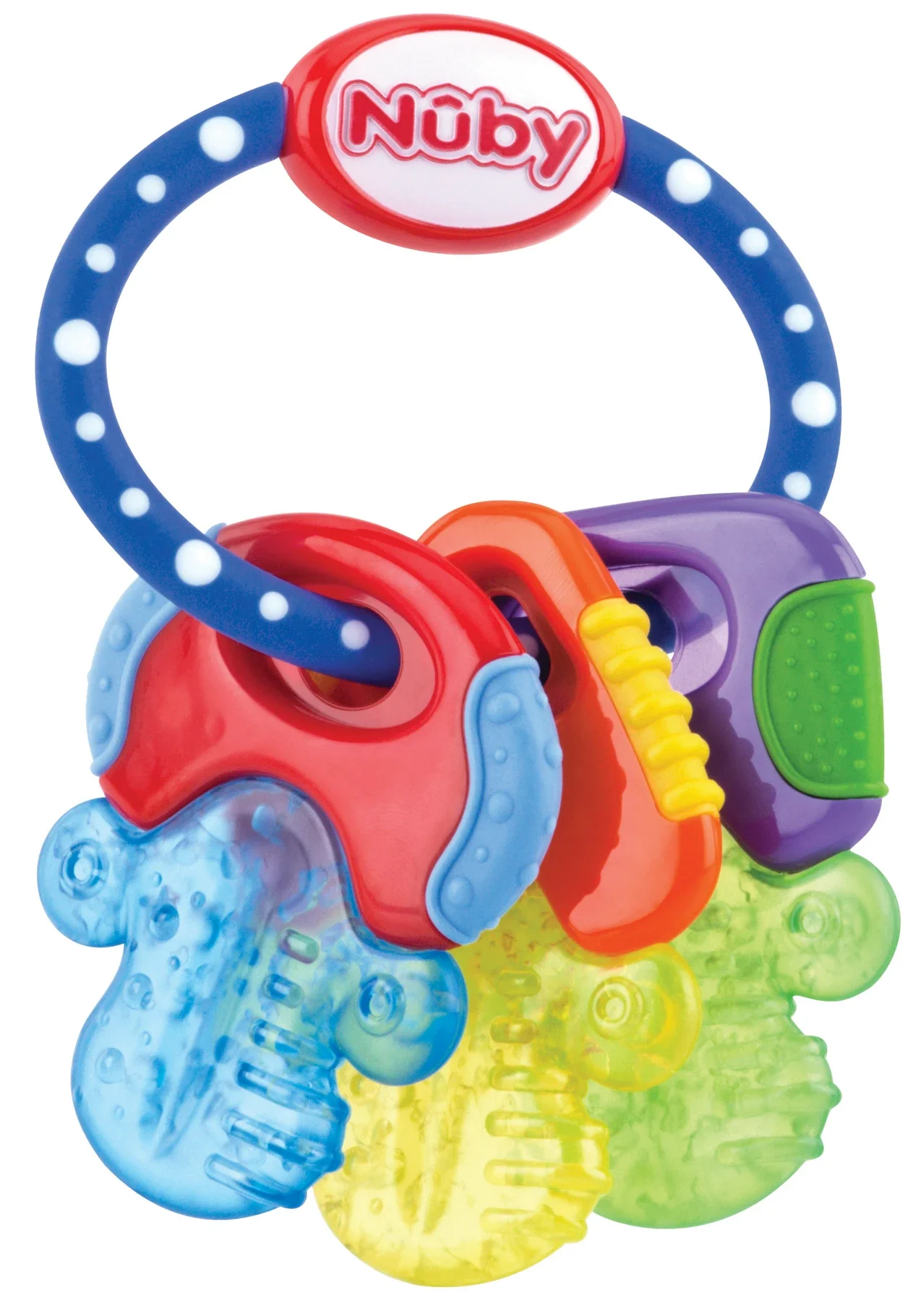 Nuby IcyBite Teether Keys Bitleksak 3 mån+ Blå/Gul/Grön - Bitringar & Bitleksaker