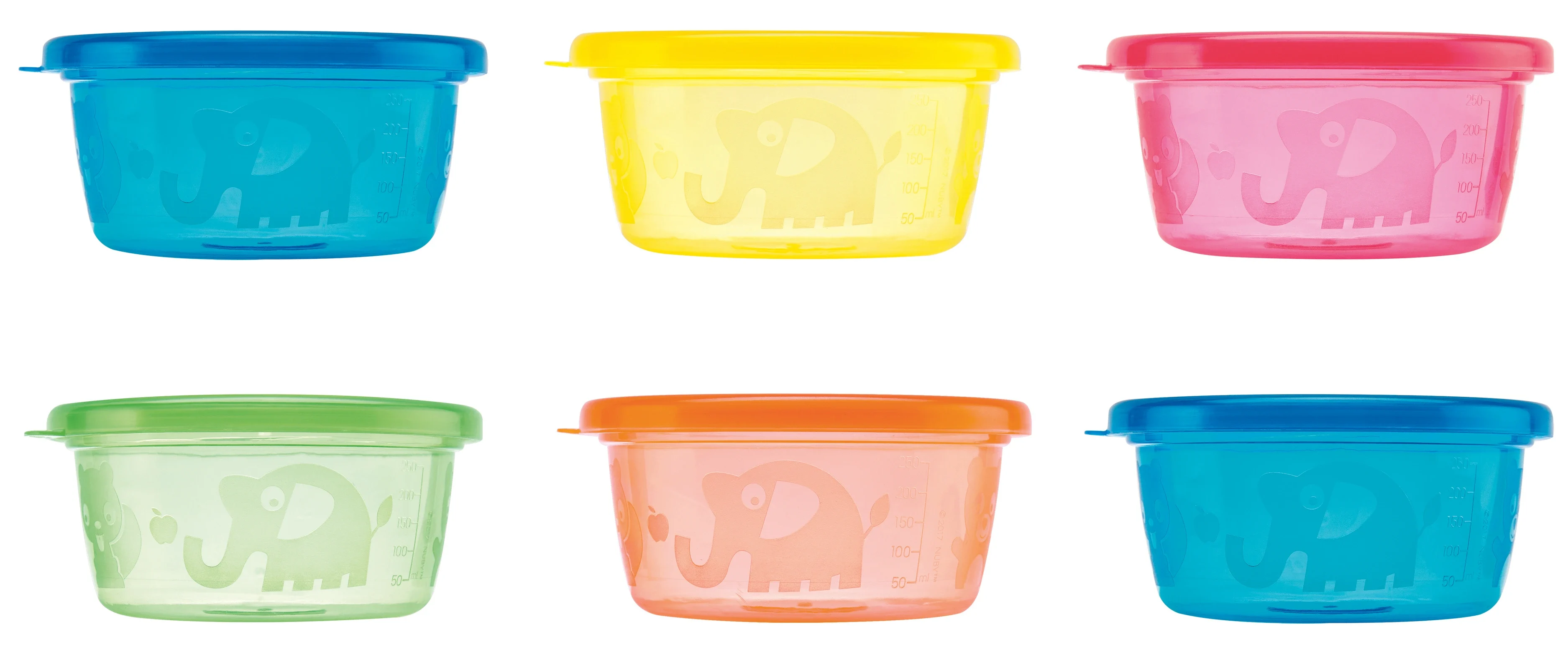 Nuby Snack Bowl Set 300 ml 6 st - Äta & dricka själv
