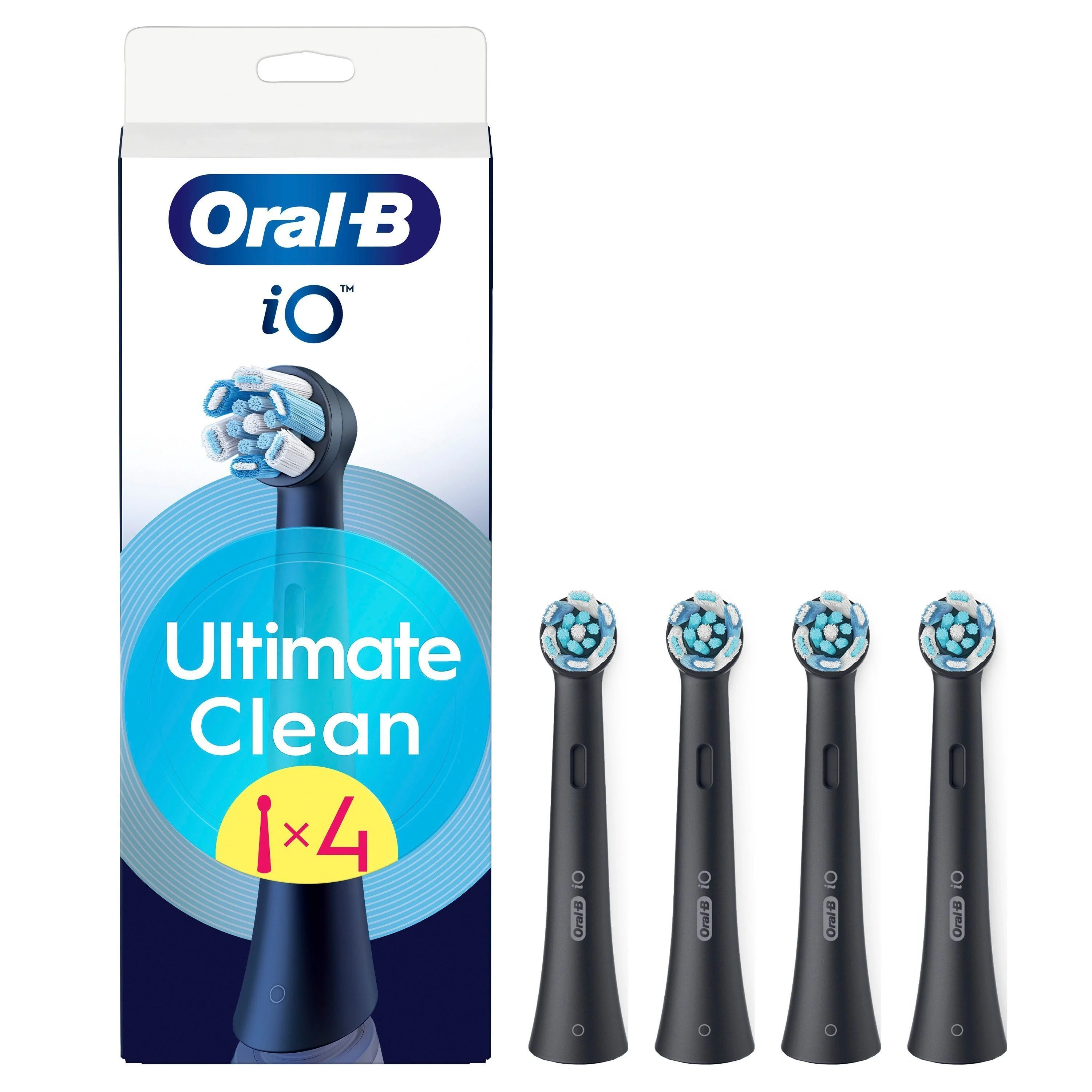 Oral-B iO Ultimate Clean Black Borsthuvud 4-pack - Tandborsthuvuden