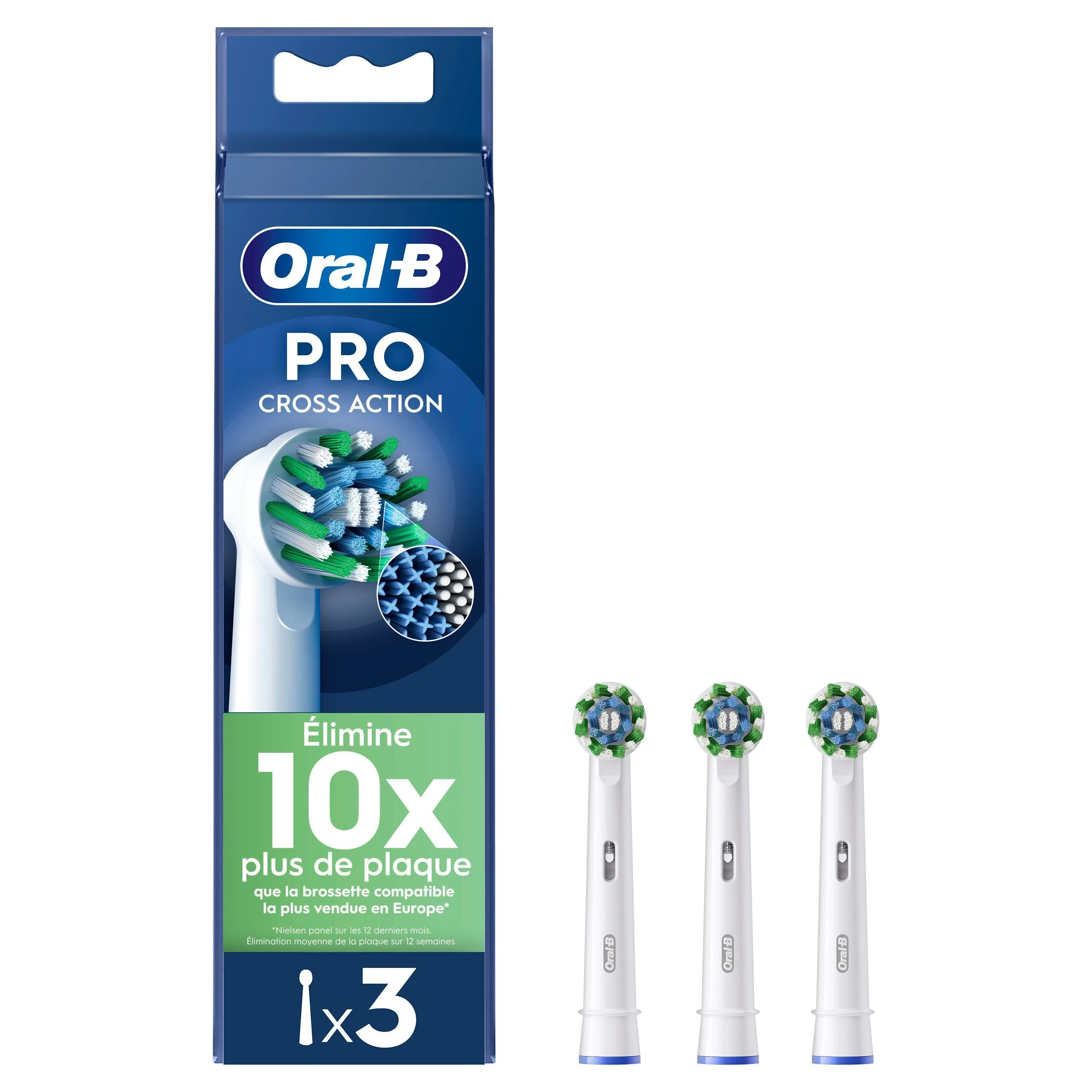 Oral B CrossAction Refill 3-pack - Tandborsthuvuden