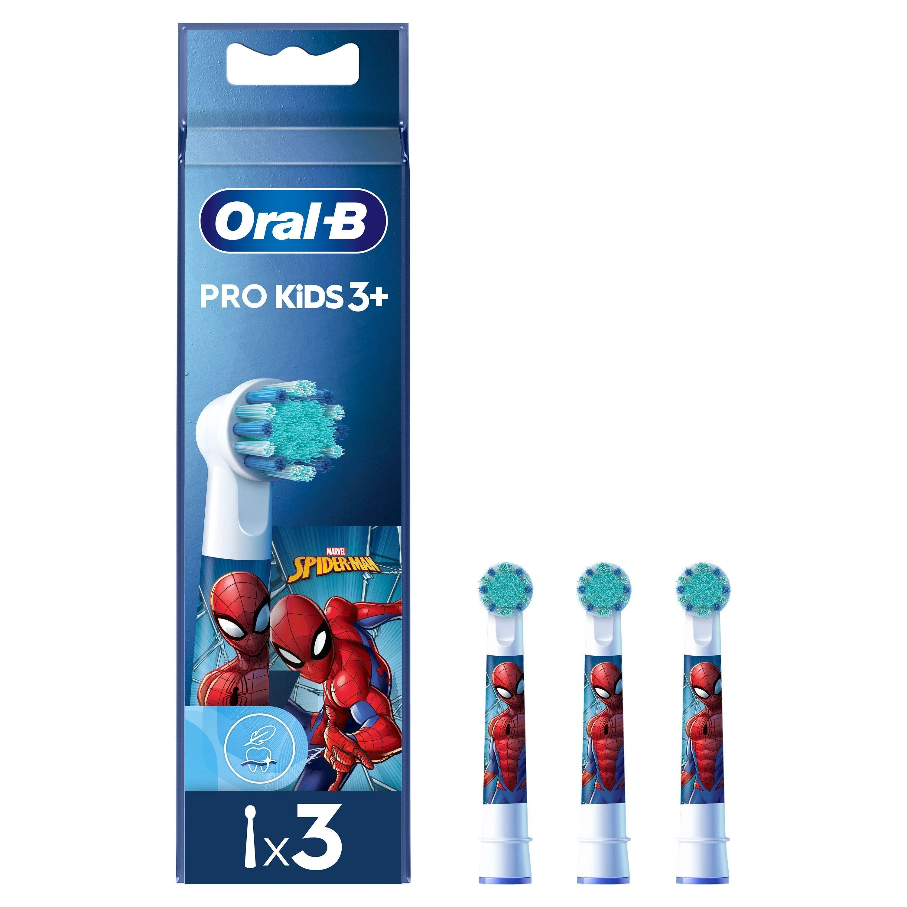 Oral-B Pro Kids Borsthuvuden Spiderman 3 st - Tandborsthuvuden för barn