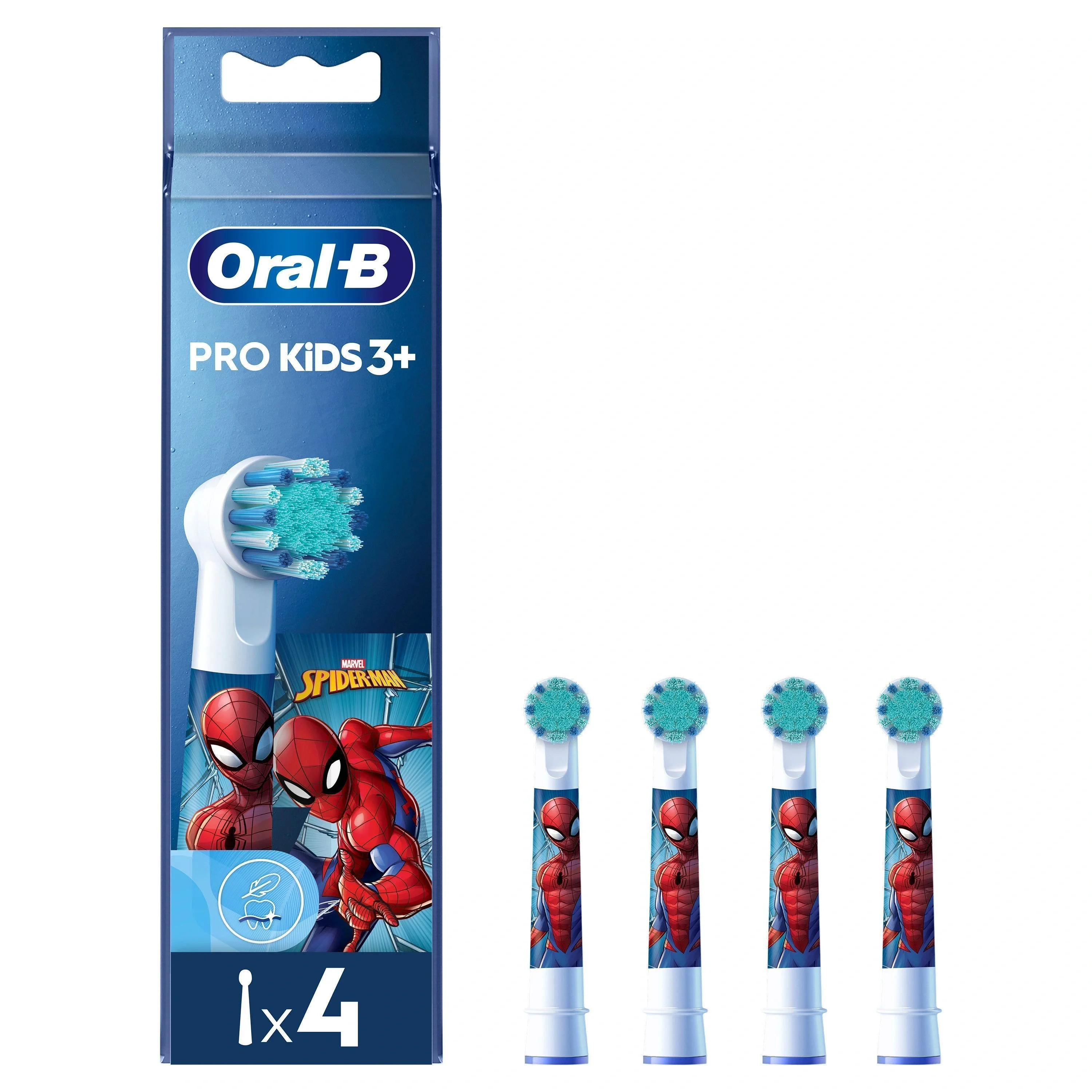 Oral-B Pro Kids Borsthuvuden Spiderman 4 st - Tandborsthuvuden för barn