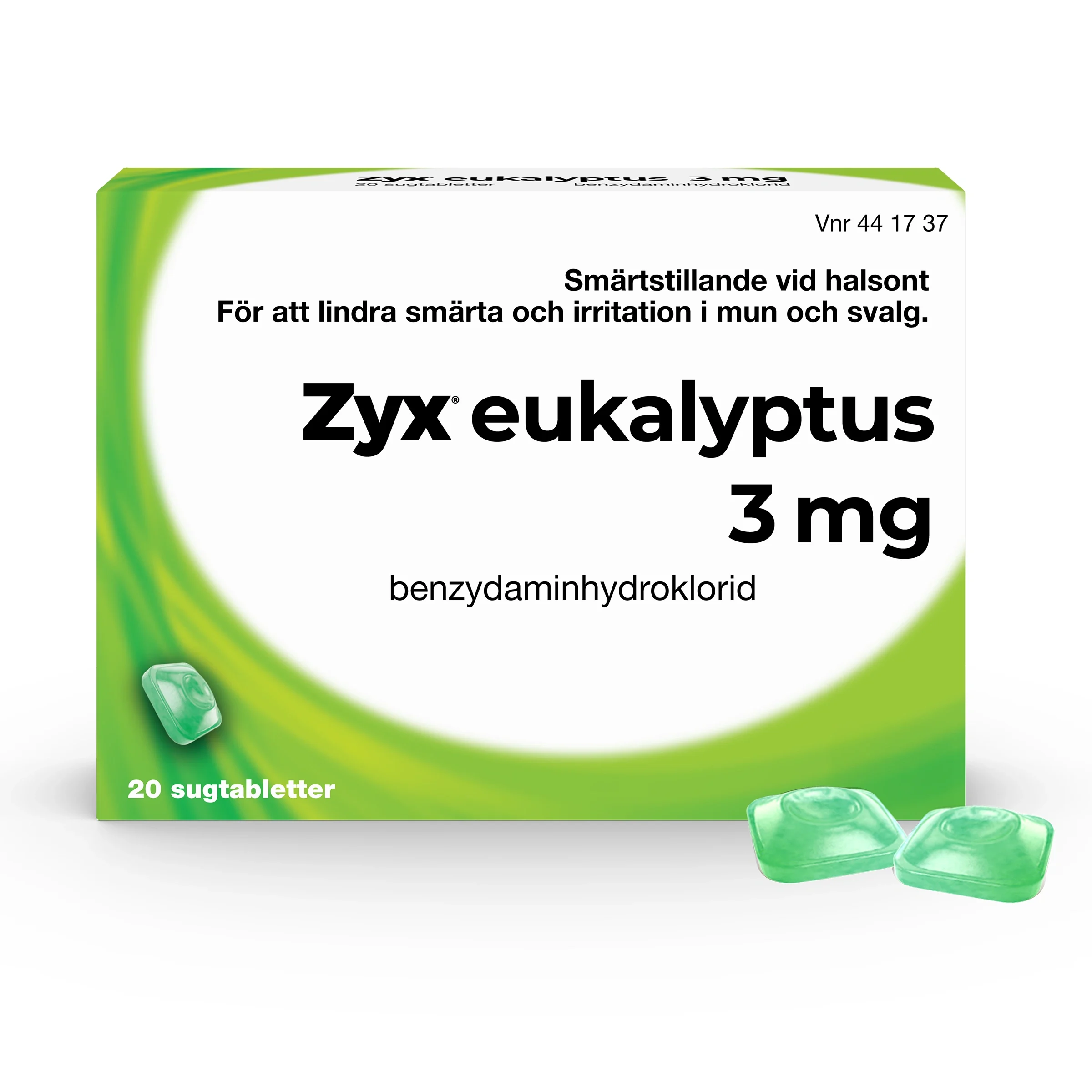 Zyx Eukalyptus Sugtablett 3 mg 20sugtabletter - Ont i halsen