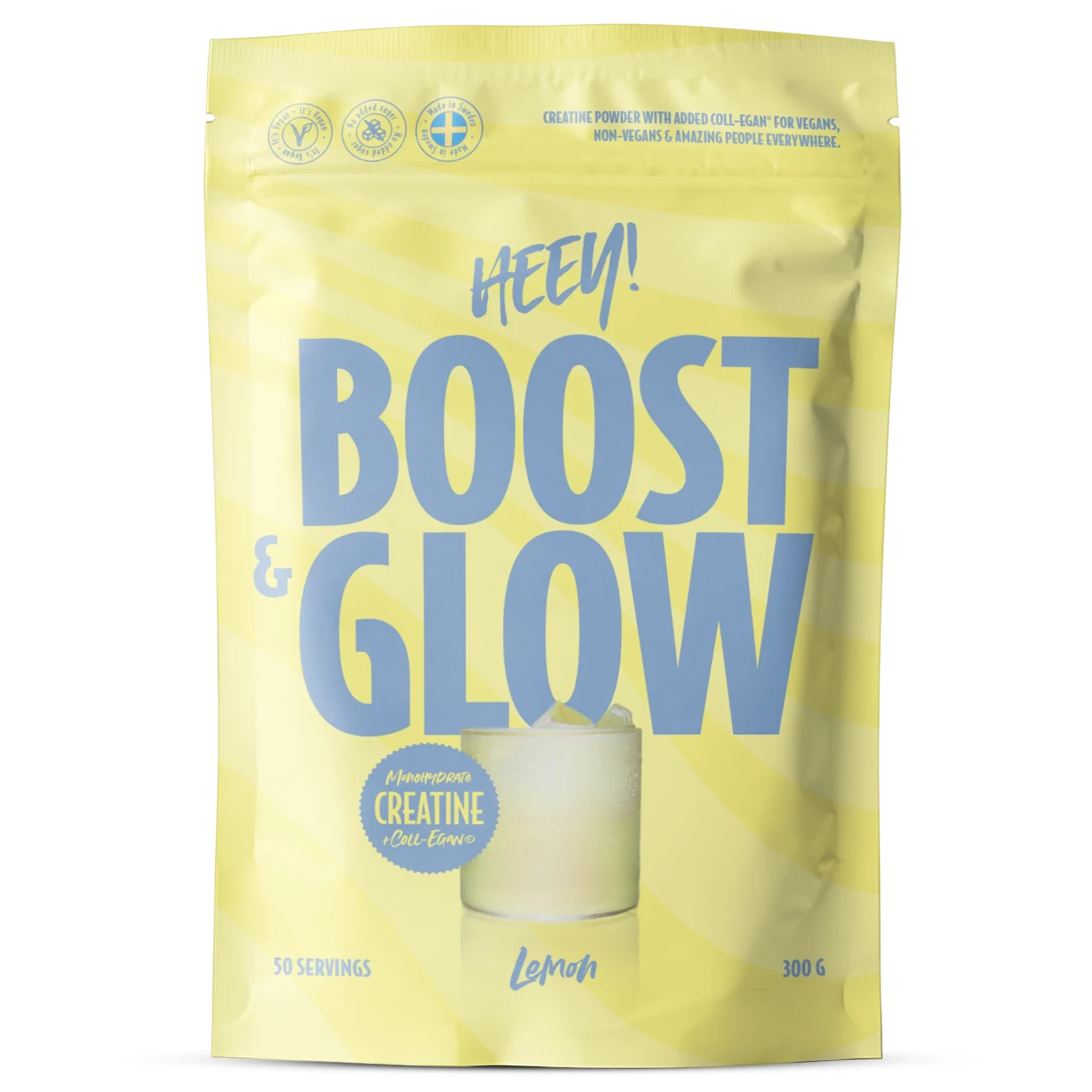 Heey! Boost & Glow Kreatin + Coll-egan Citron 300 g - Kreatin