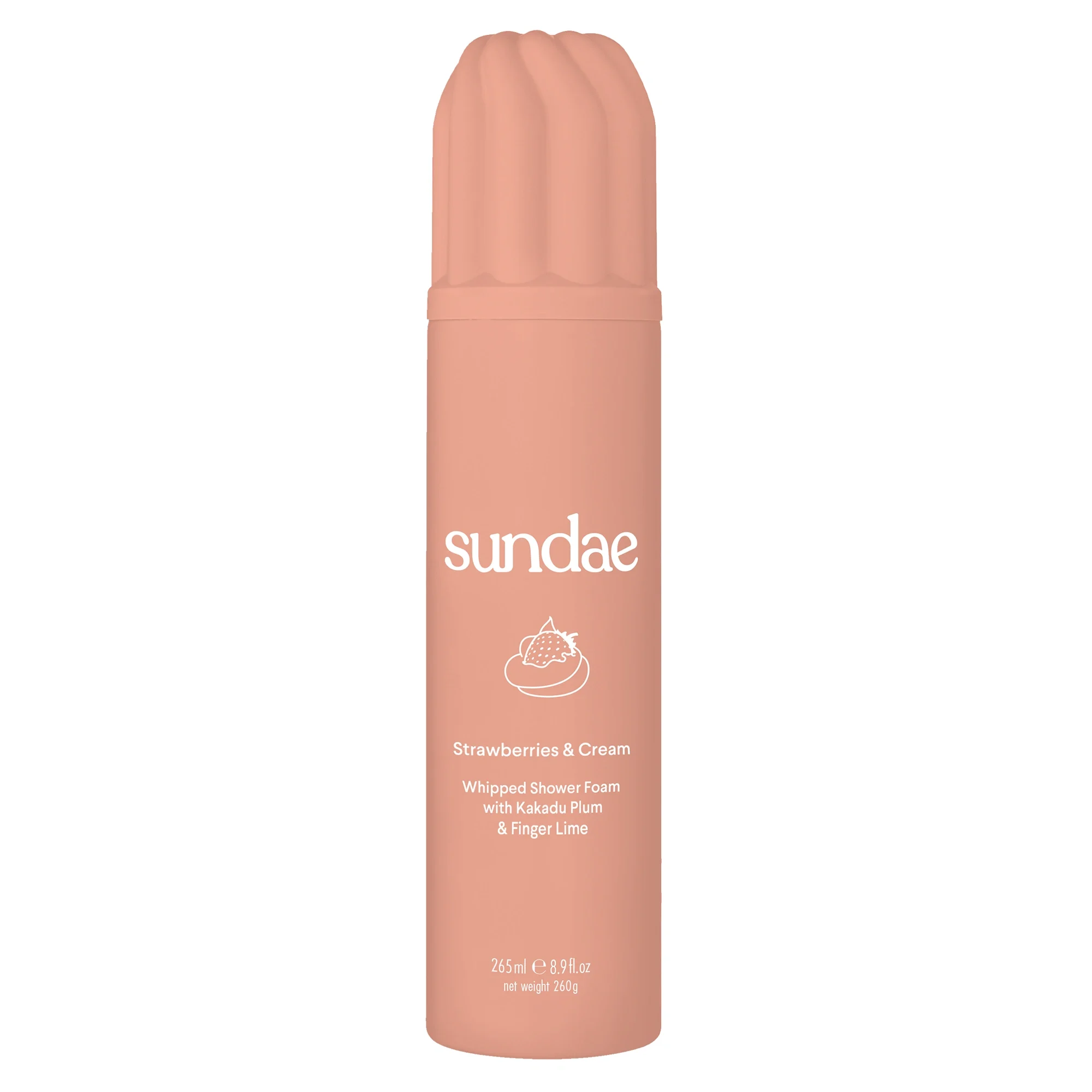 Sundae Body Foaming Body Wash Strawberries & Cream 265 ml - Duschkräm & duschtvål