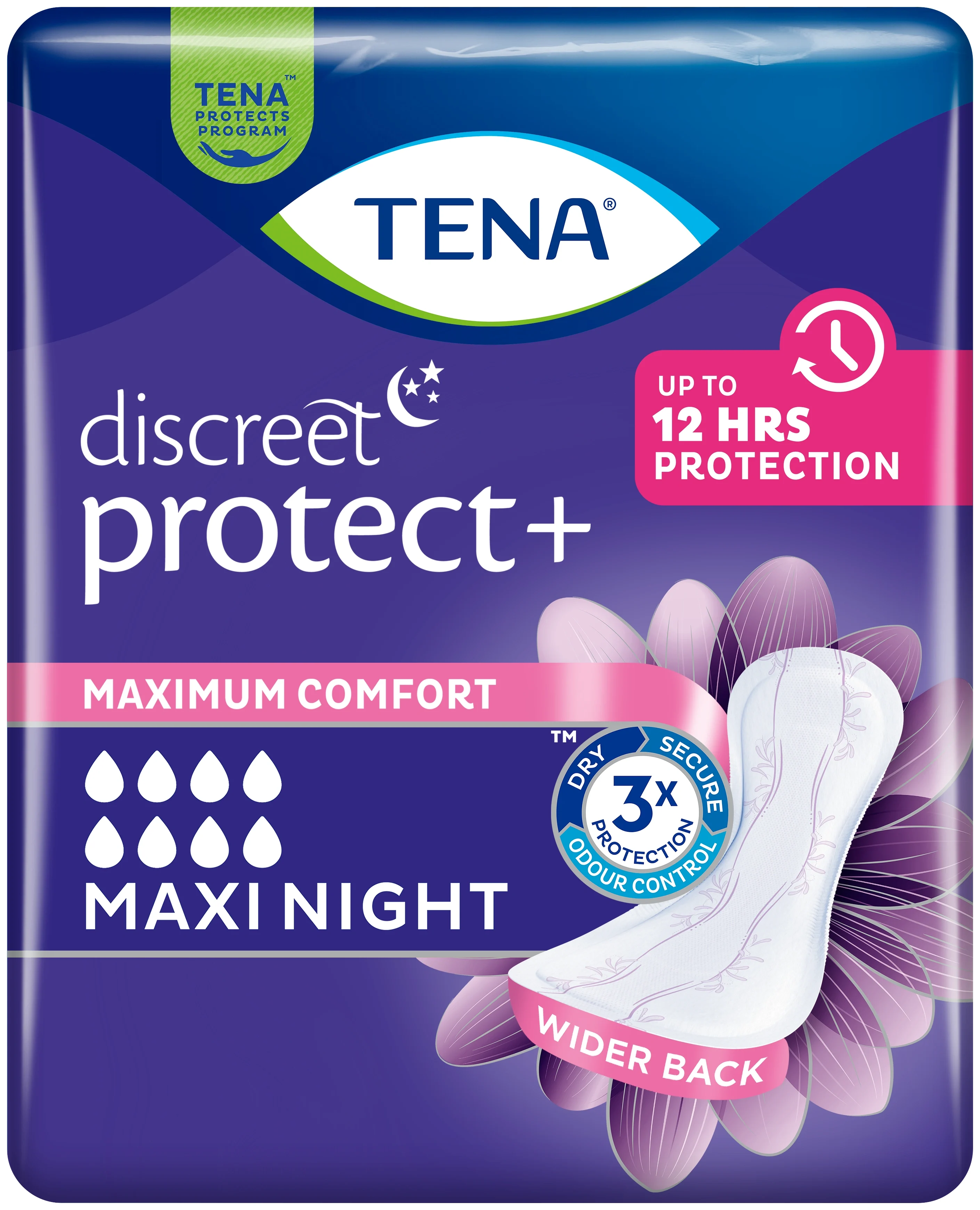 TENA Discreet Maxi Night Nattskydd 6 st - Inkontinensskydd för kvinnor