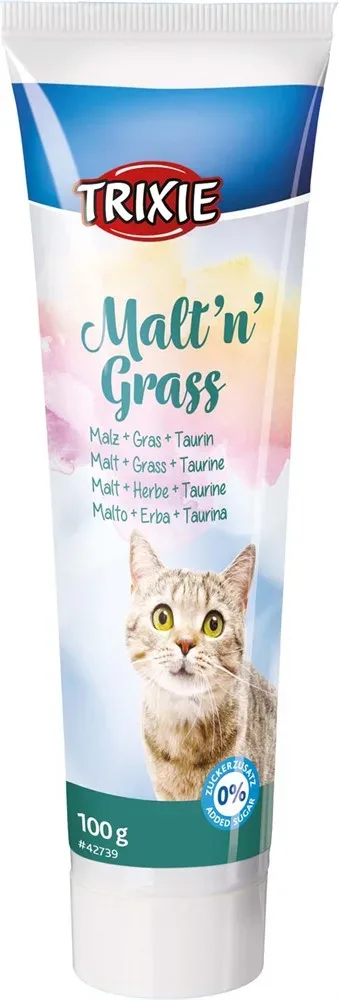 Trixie Malt'n'Grass Anti Hairball 100 g - Fodertillskott katt