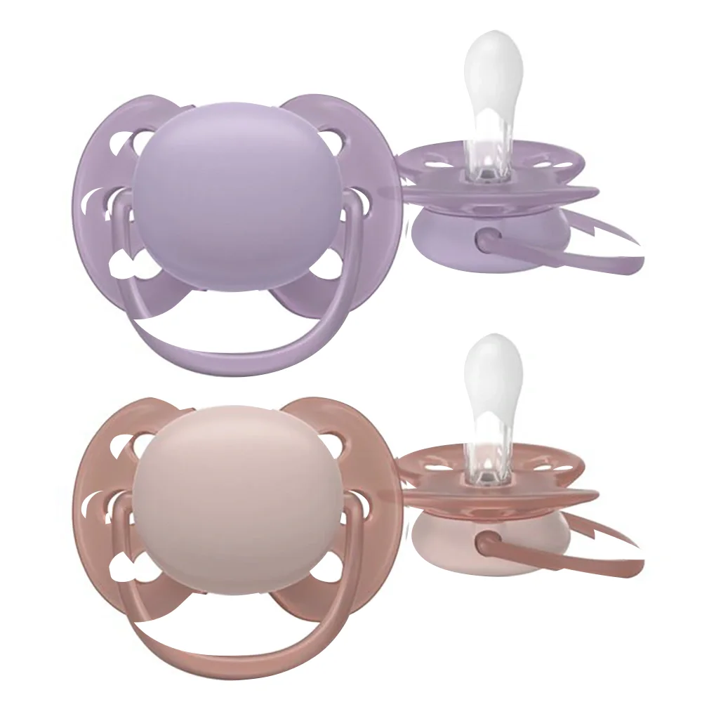 Philips Avent Ultra Soft Napp 6-18 mån 2-pack Lila/Rosa - Nappar