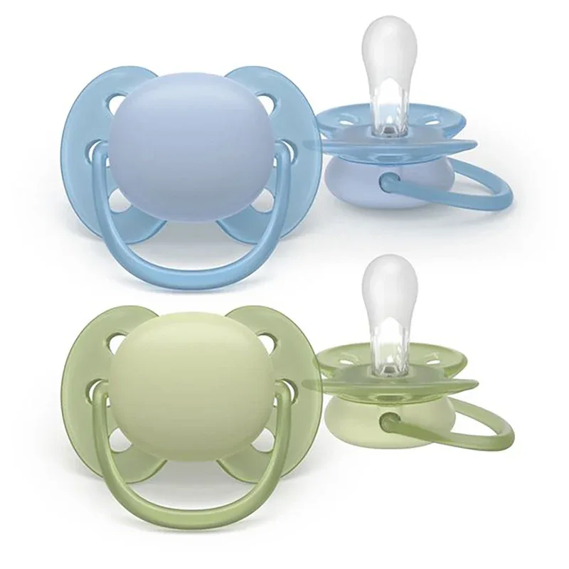Philips Avent Ultra Soft Napp 0-6 mån 2-pack Grön/Blå - Nappar