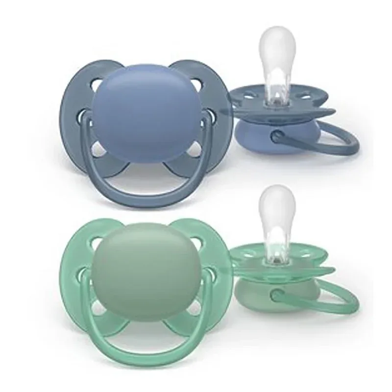 Philips Avent Ultra Soft Napp 6-18 mån 2-pack Grön/Blå - Nappar