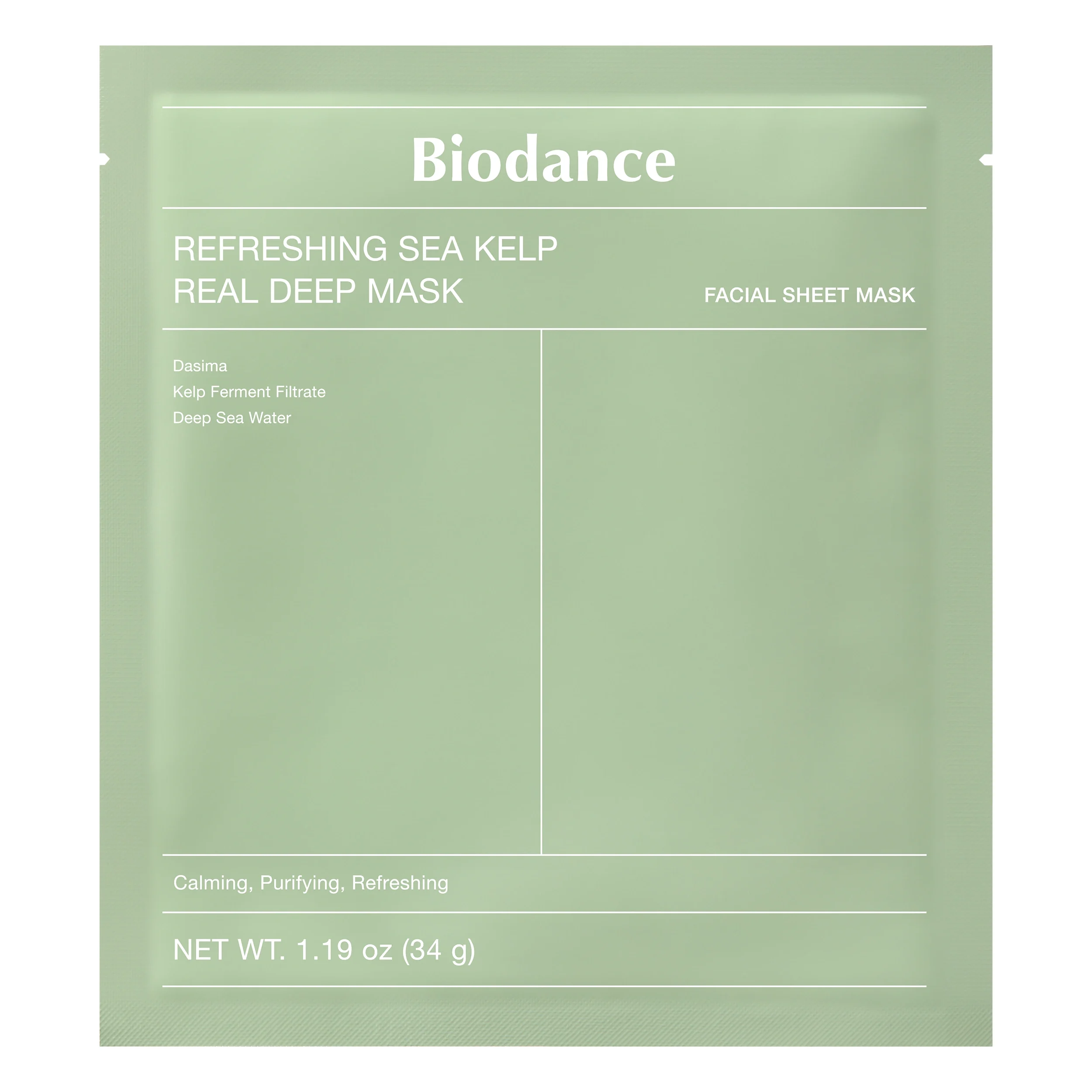 Biodance Refreshing Sea Kelp Real Deep Mask 1 st - Ansiktsmask