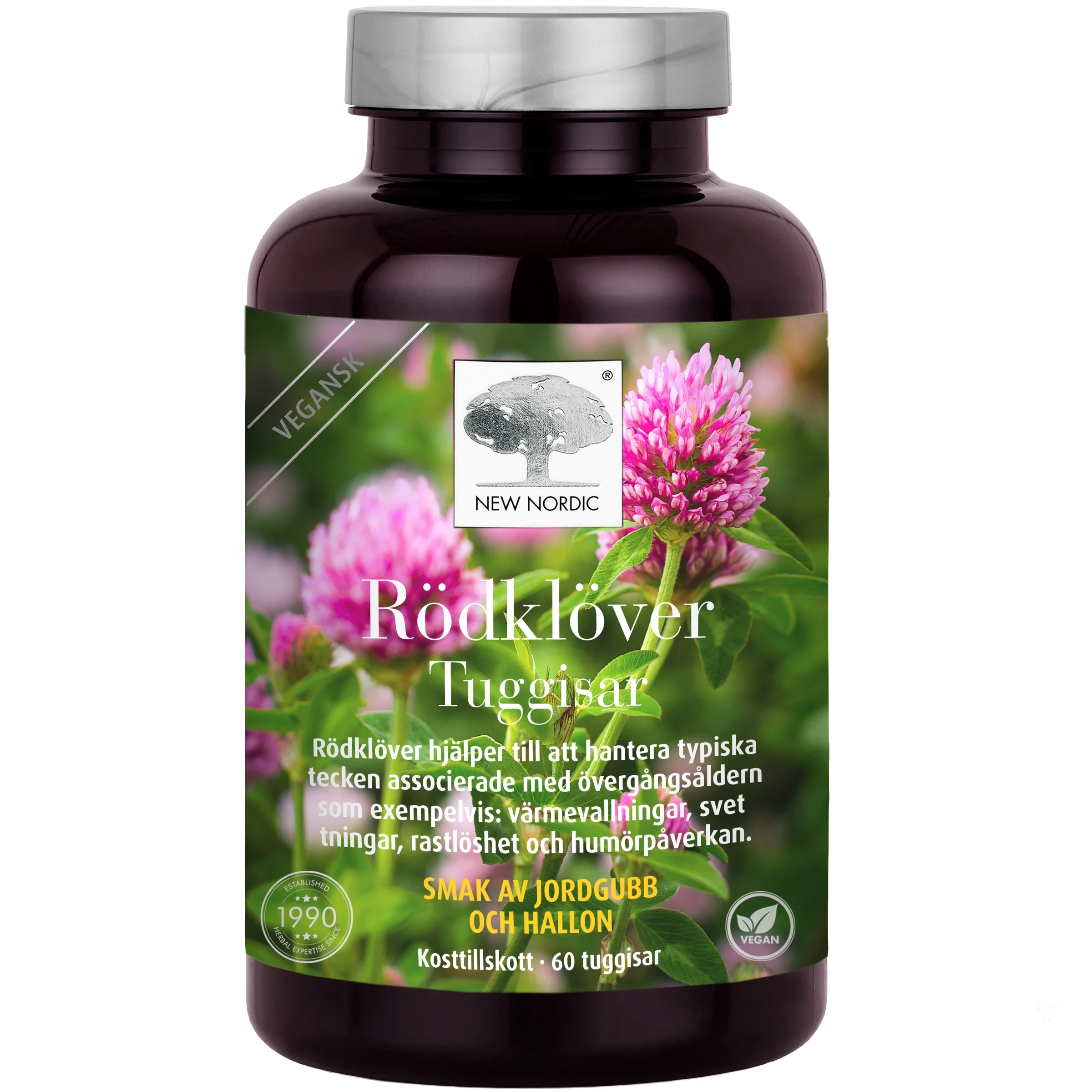 New Nordic Rödklöver Tuggisar 60 st - Kosttillskott vid klimakteriet