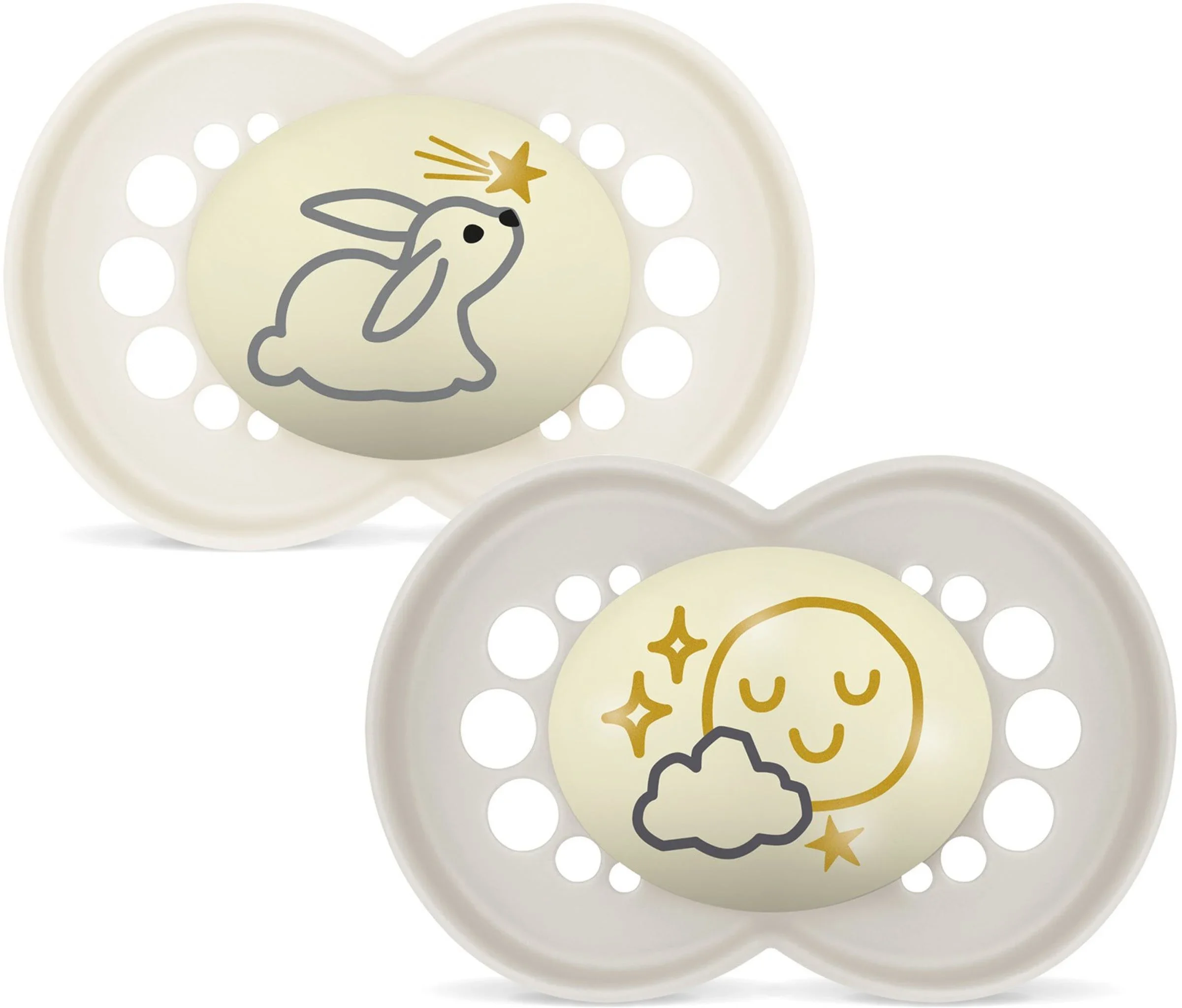 MAM Original Night Napp 16-36 mån Silk Box V Neutral 2-pack - Nappar