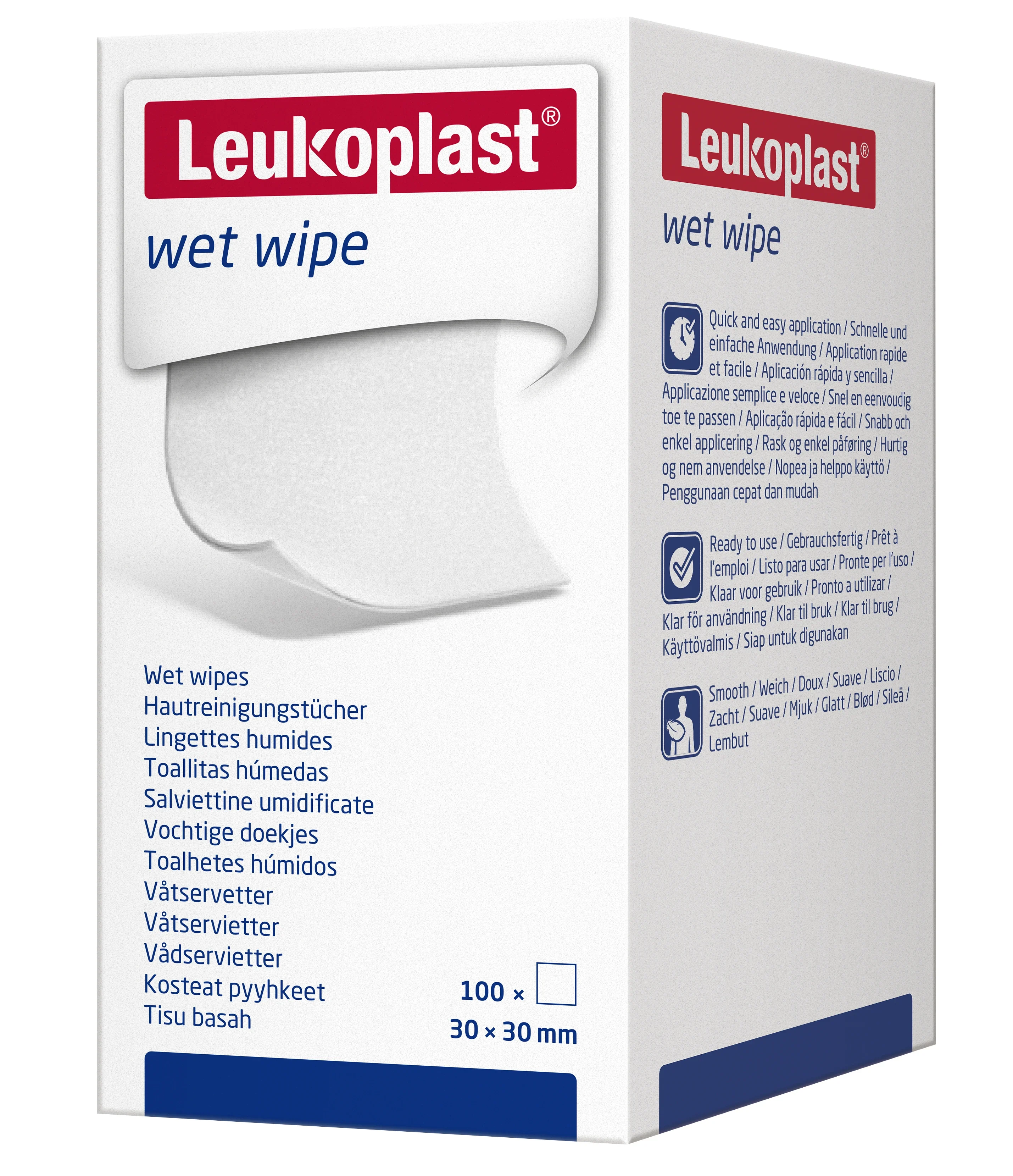 Leukoplast Wet Wipe 3x3 cm 100 st - Vårdhjälpmedel & tester