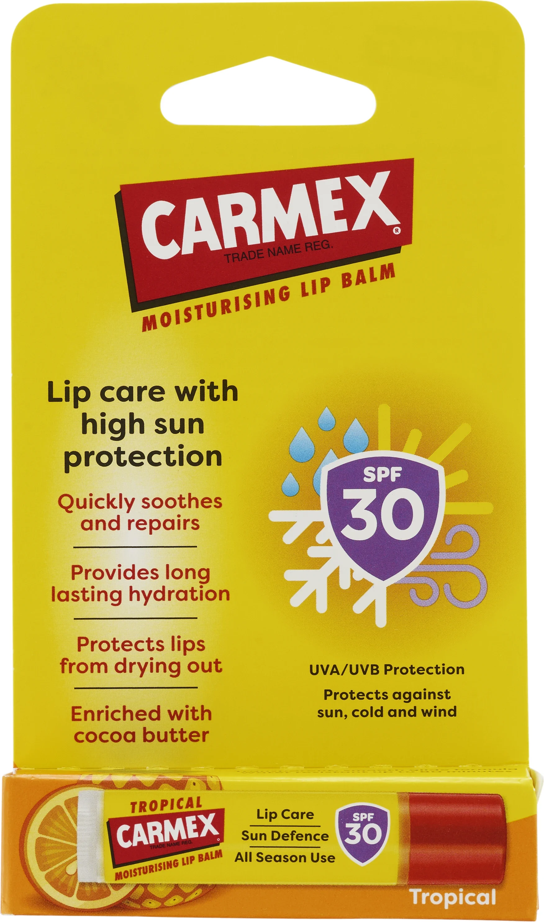 Carmex Stick Tropical SPF 30 4.25 g - Solskydd läppar