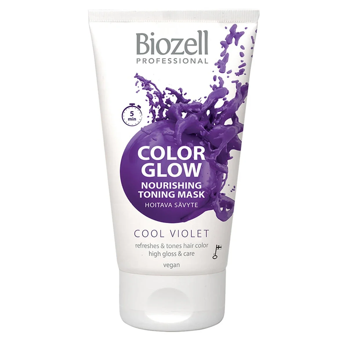 Biozell Color Glow Nourishing Toning Mask 150 ml Cool Violet