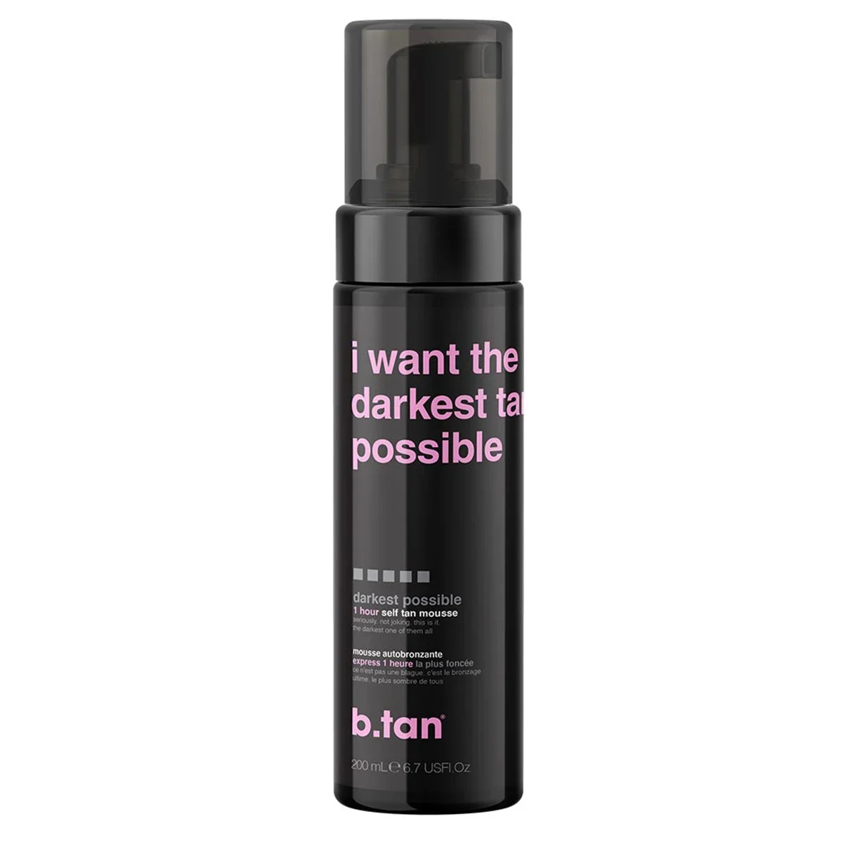 b.tan I Want The Darkest Tan Possible Self Tan Mousse 200 ml - Brun utan sol mousse