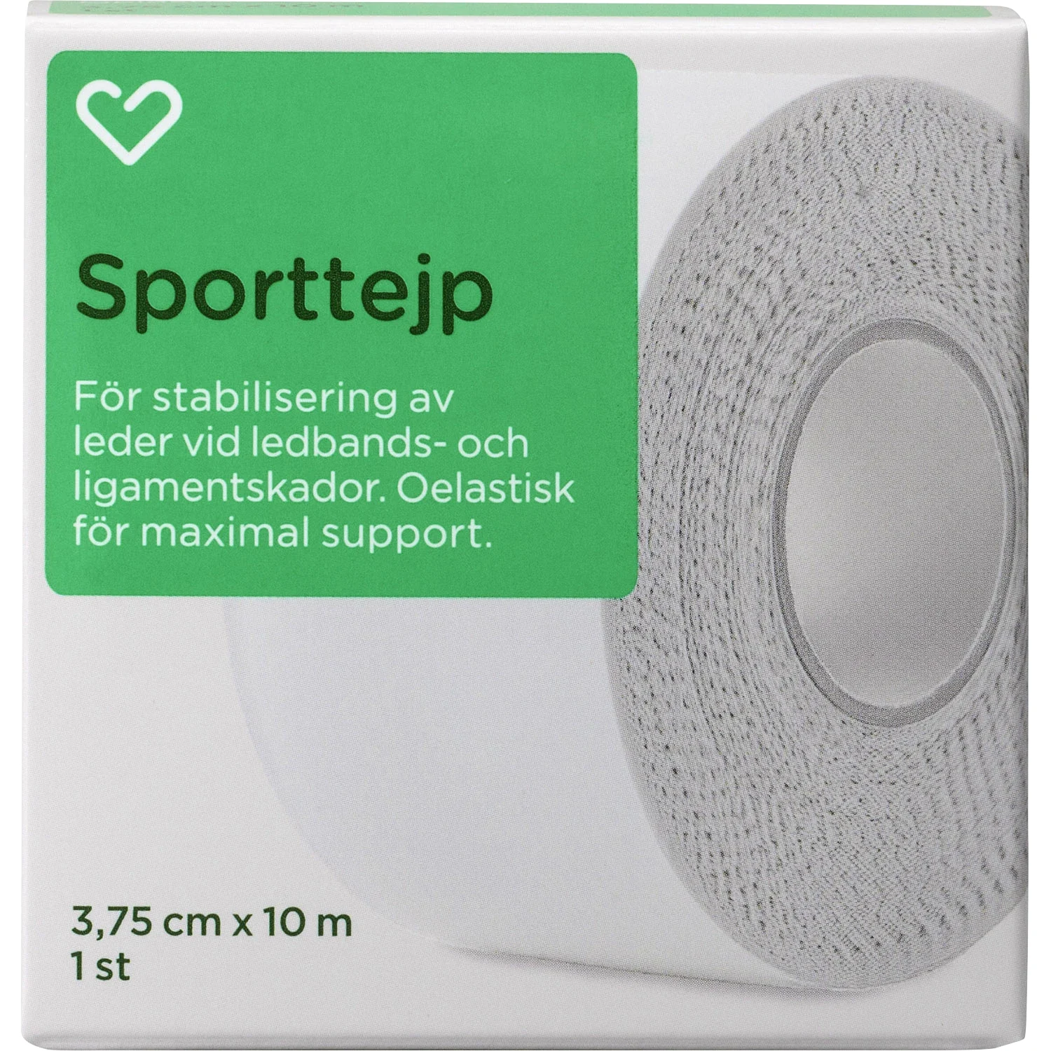 Hjärtats Sporttejp 3,75cm x 10m 1st - Skydd & ledstöd