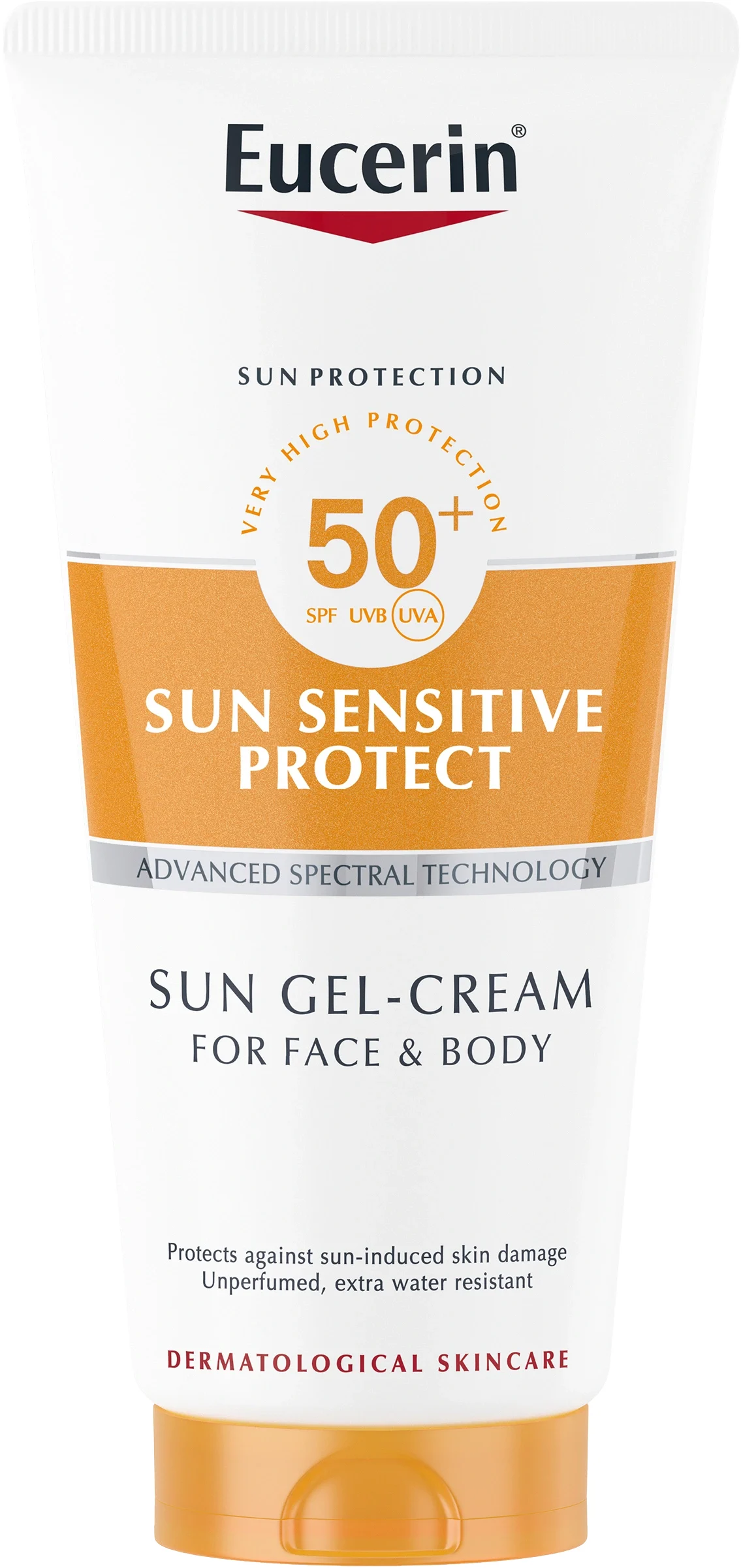 Eucerin Sun Sensitive Protect Gel-Cream SPF50+, 200 ml - Solskydd ansikte