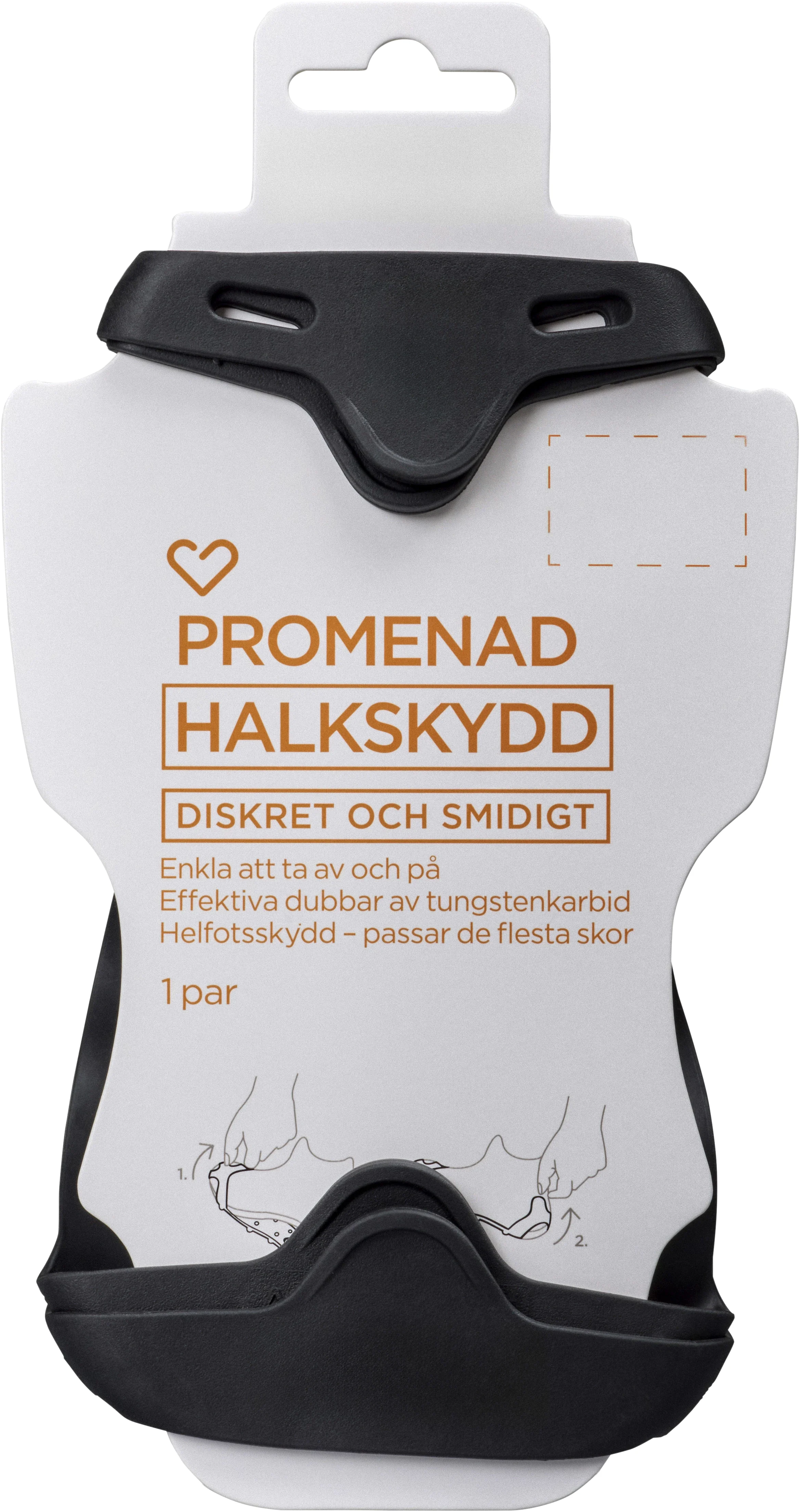 Hjärtats Halkskydd Promenad 1par M/L - Broddar