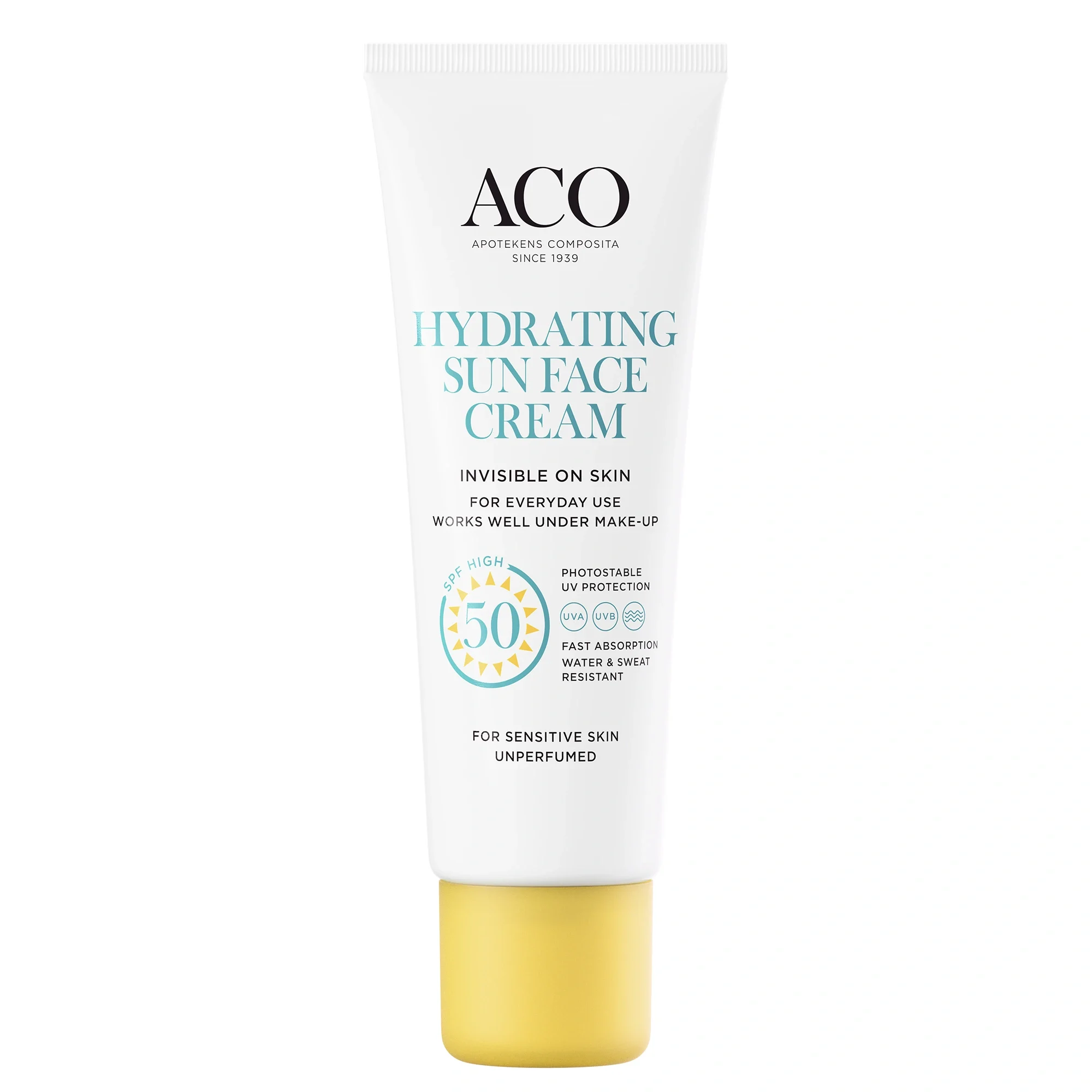 ACO Sun Hydrating Sun Face Cream SPF50, 40 ml - Solskydd ansikte