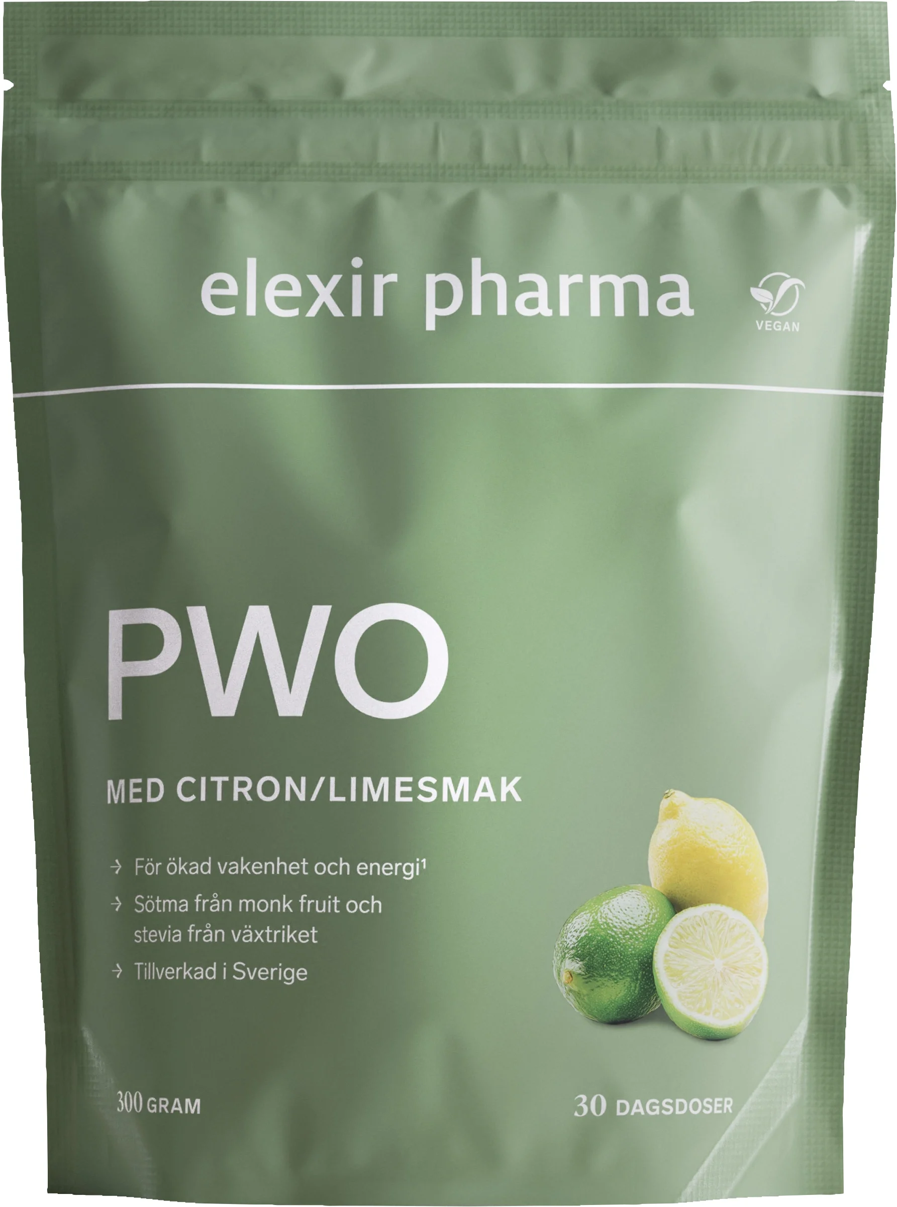 Elexir Pharma PWO Citron/Lime 300 g - Pre-workout pulver (PWO)
