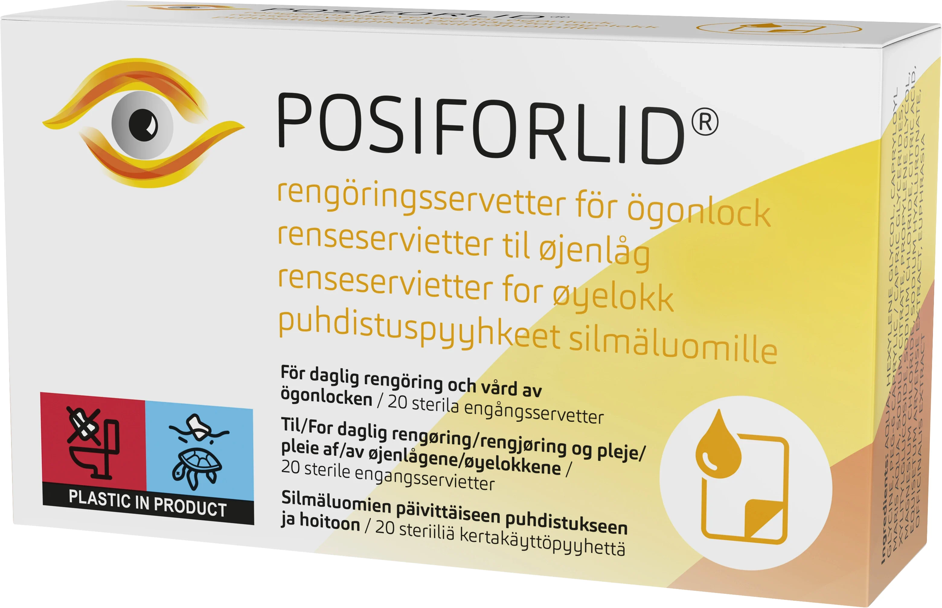 POSIFORLID® Rengöringsservetter för ögonlock 20 st