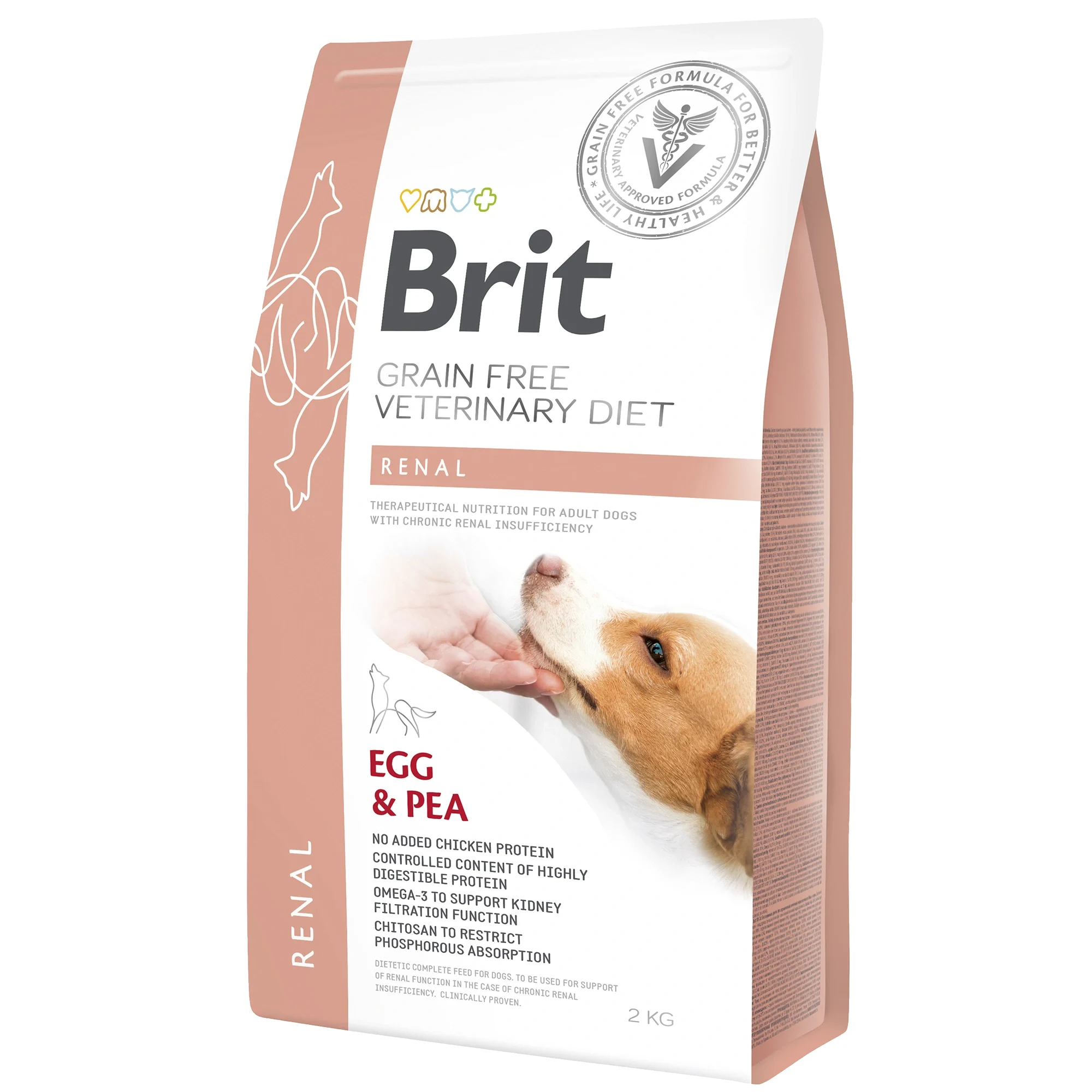 Brit Grain-Free Veterinary Diet Dog Renal 2 kg - Torrfoder hund