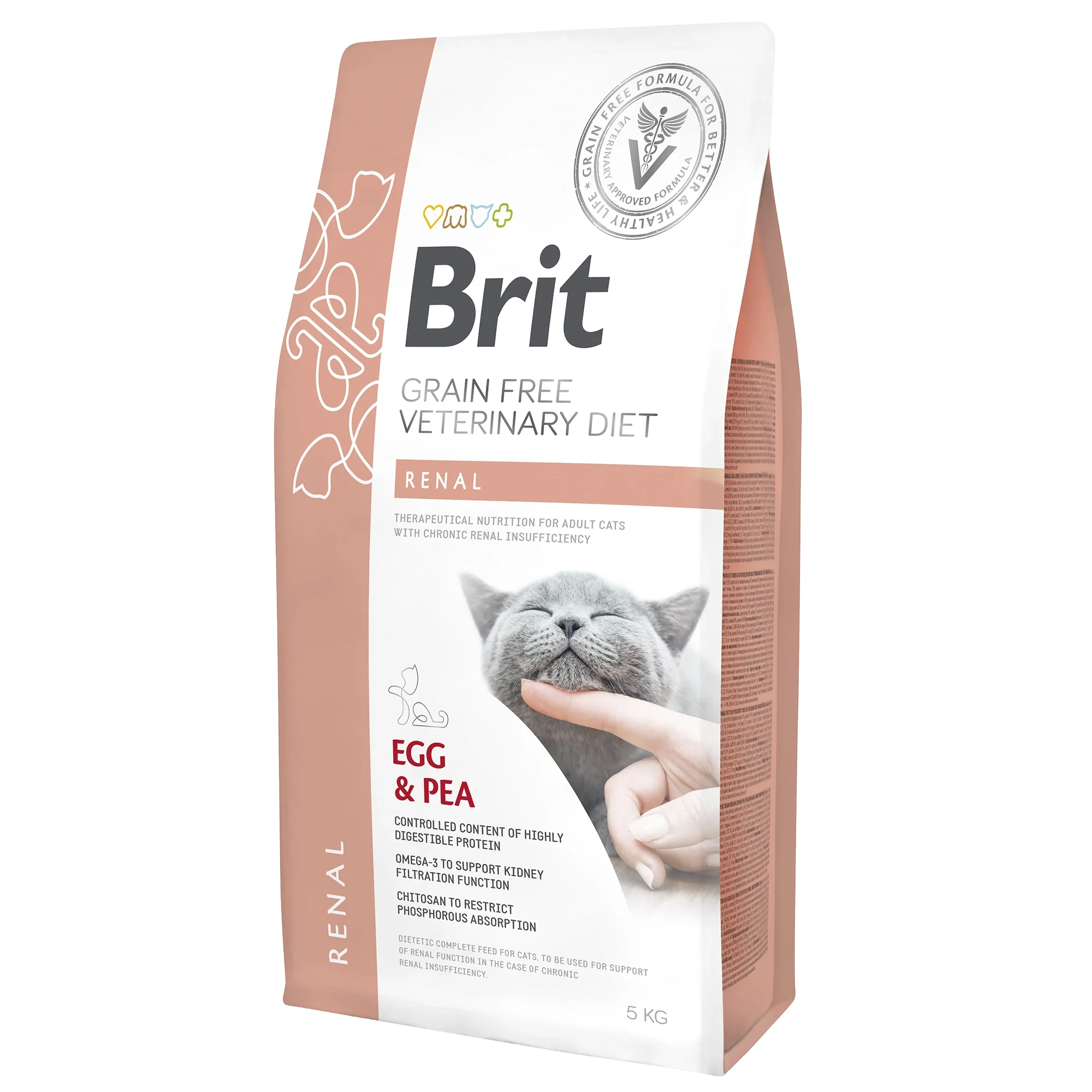 Brit Grain-Free Veterinary Diet Cat Renal 5 kg - Torrfoder katt