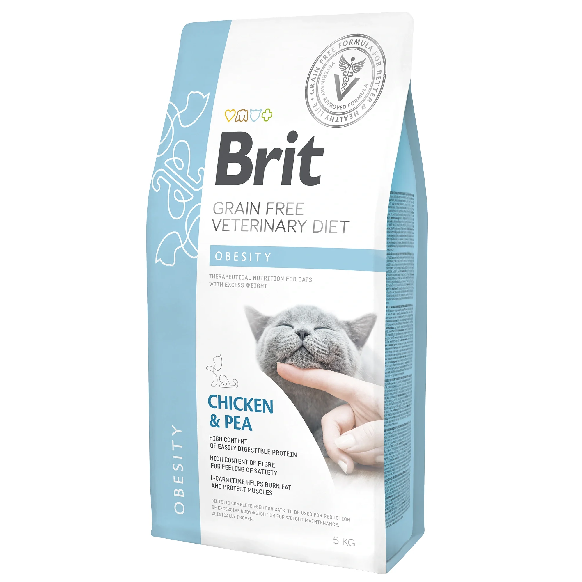 Brit Grain-Free Veterinary Diet Cat Obesity 5 kg - Torrfoder katt