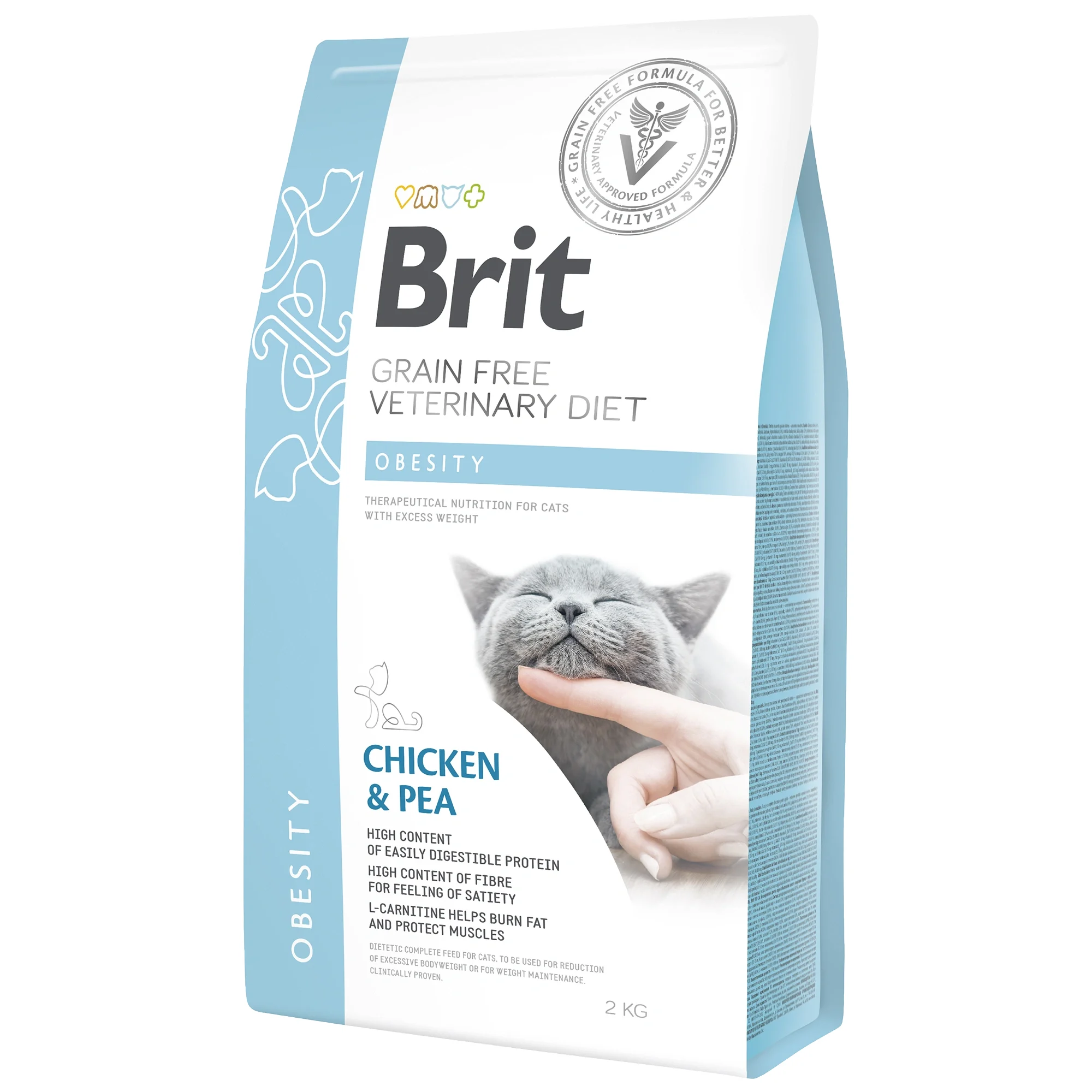 Brit Grain-Free Veterinary Diet Cat Obesity 2 kg - Torrfoder katt